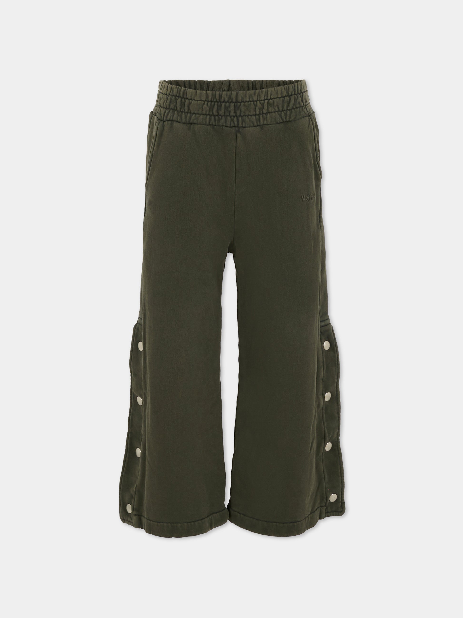 Pantaloni grigi per bambina con logo,Msgm Kids,F5MSJGFP163 103