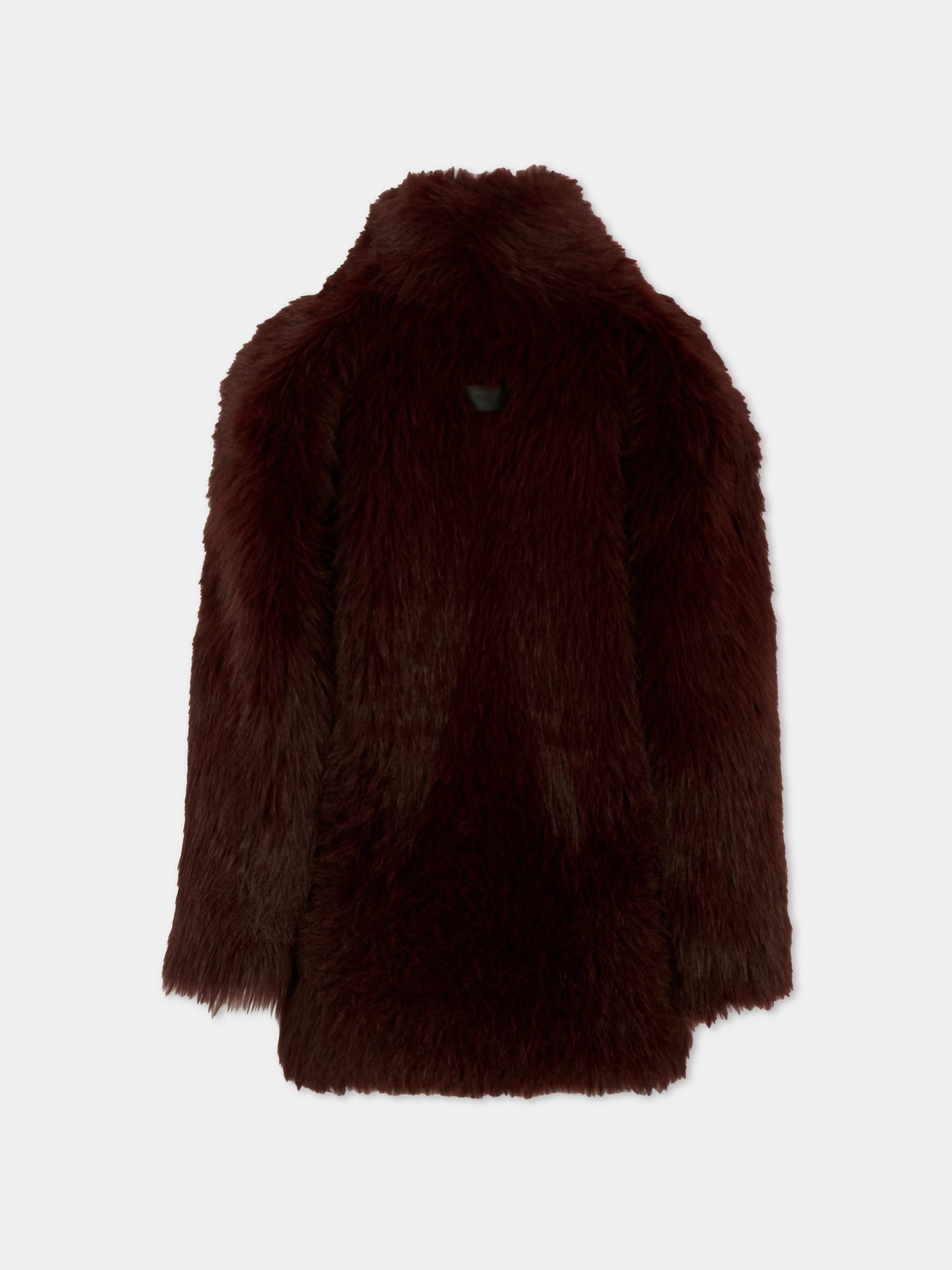 Ecopelliccia rossa per bambina con logo,Msgm Kids,F5MSJGFU064 MS045