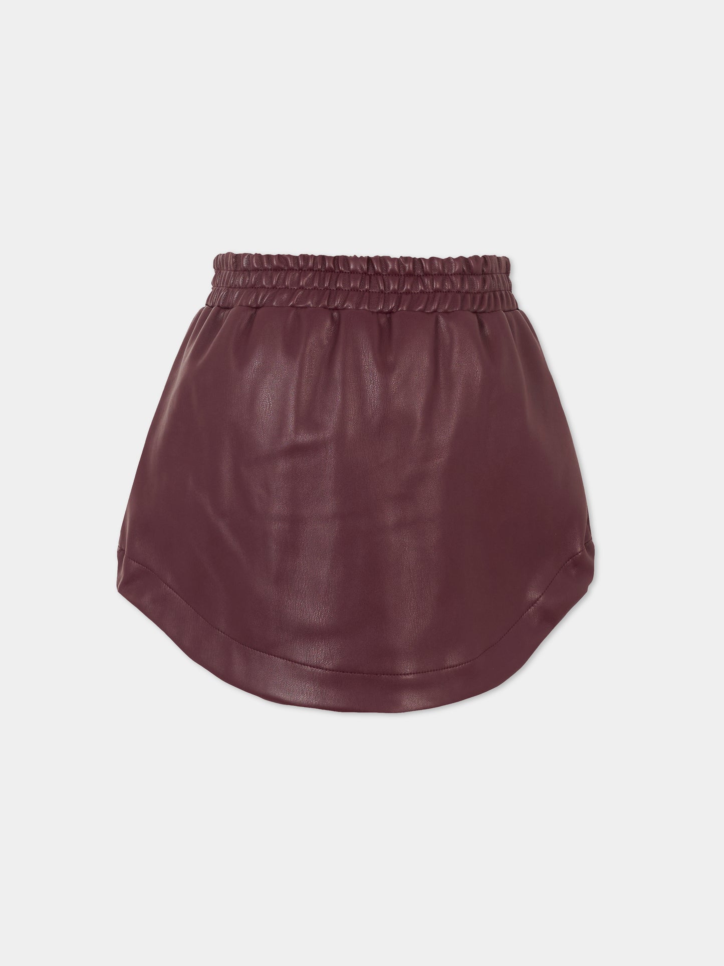 Gonna bordeaux per bambina con logo,Msgm Kids,F5MSJGSK107 MS034