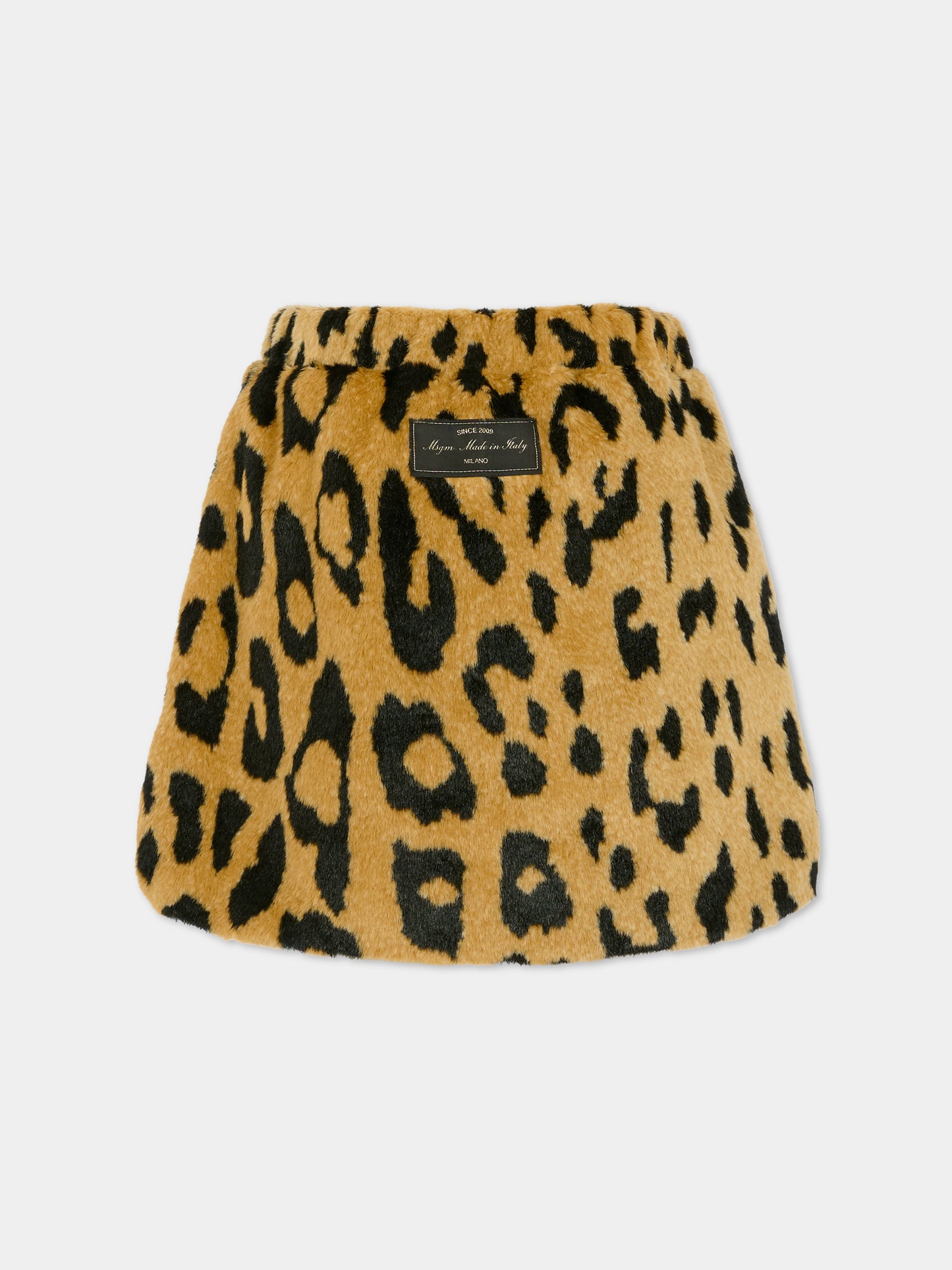 Gonna marrone per bambina con stampa animalier,Msgm Kids,F5MSJGSK137 MS030