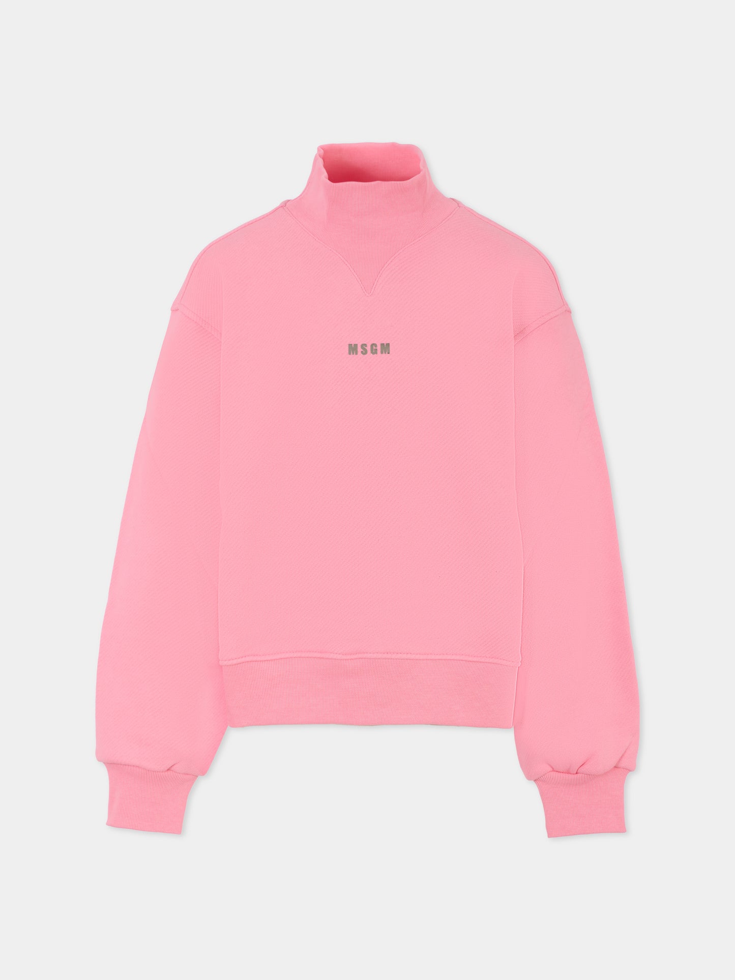 Felpa rosa per bambina con logo,Msgm Kids,F5MSJGSW188 MS038