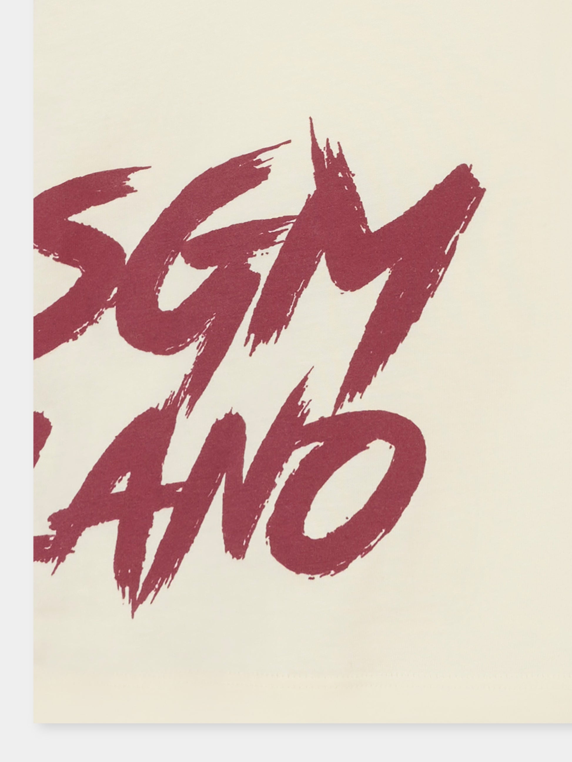 T-shirt avorio per bambina con logo bordeaux,Msgm Kids,F5MSJGTH121 013