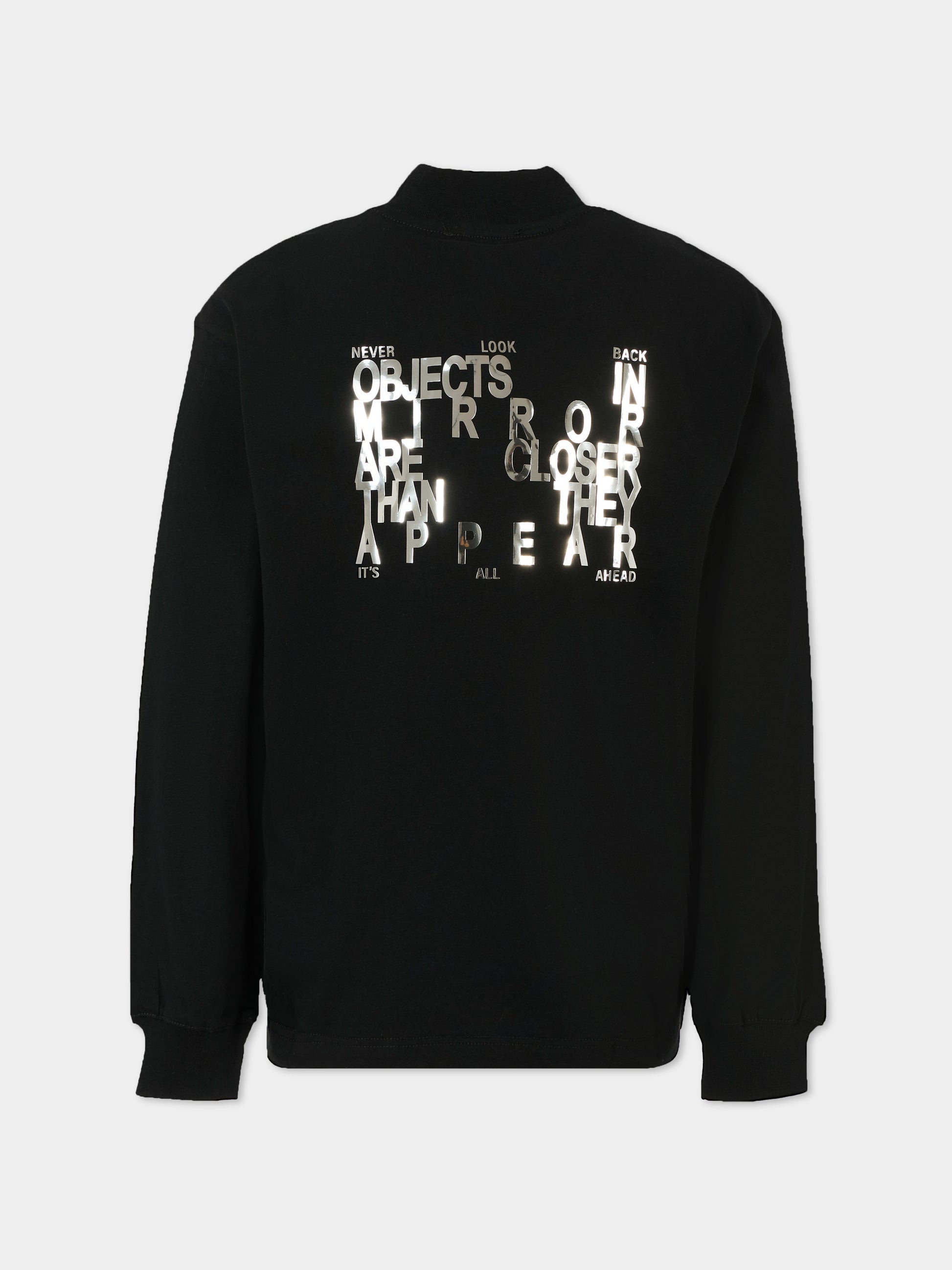 Dolcevita nero per bambina con logo,Msgm Kids,F5MSJGTH192 110