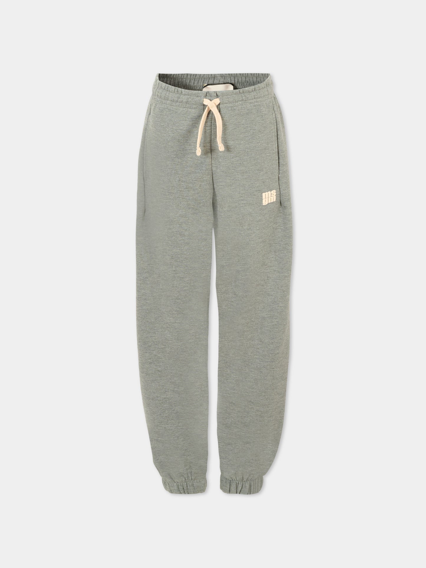 Pantaloni grigi per bambini con logo,Msgm Kids,F5MSJUFP277 104