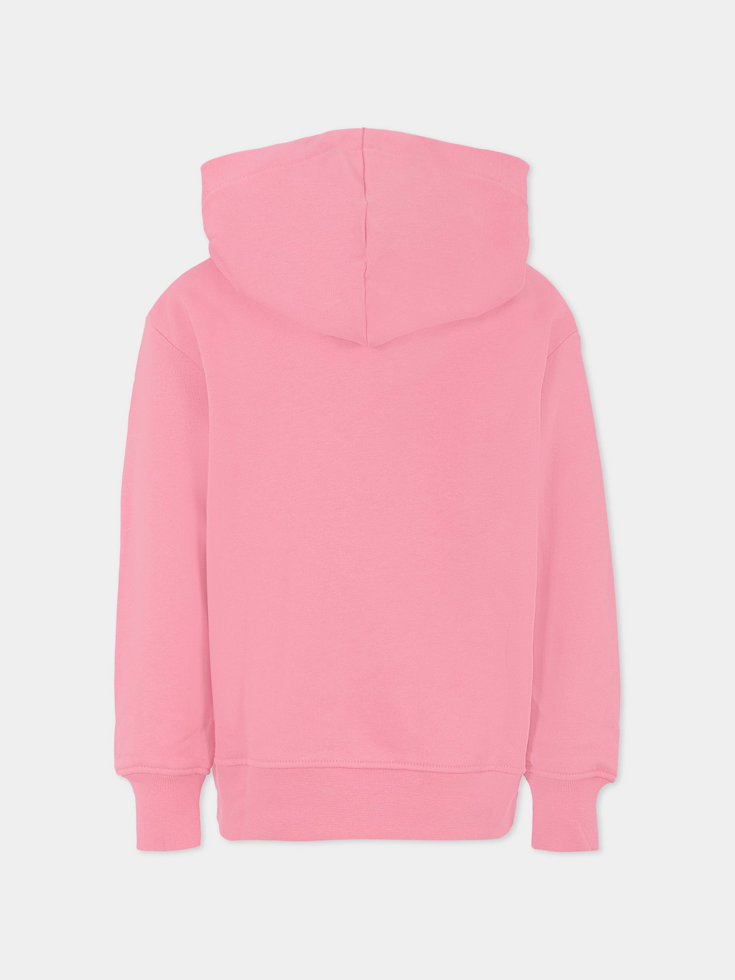 Felpa rosa per bambina con logo,Msgm Kids,F5MSJUHS019 MS038