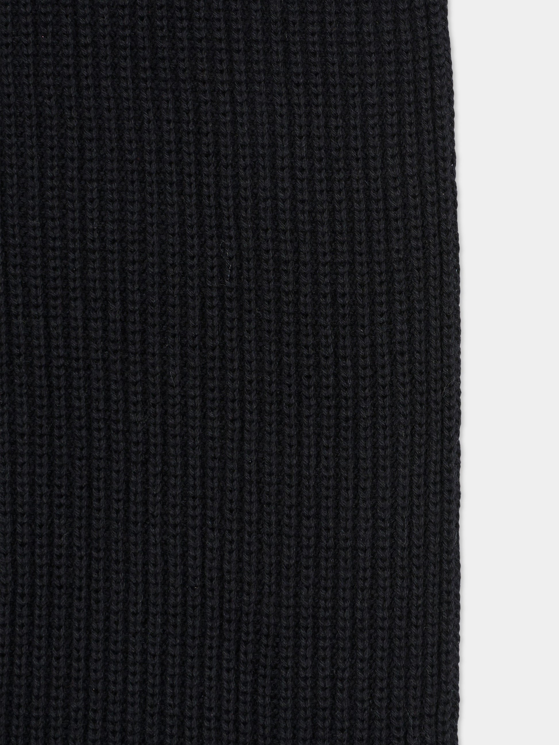 Sciarpa nera per bambini con logo,Msgm Kids,F5MSJUSC092 110/38