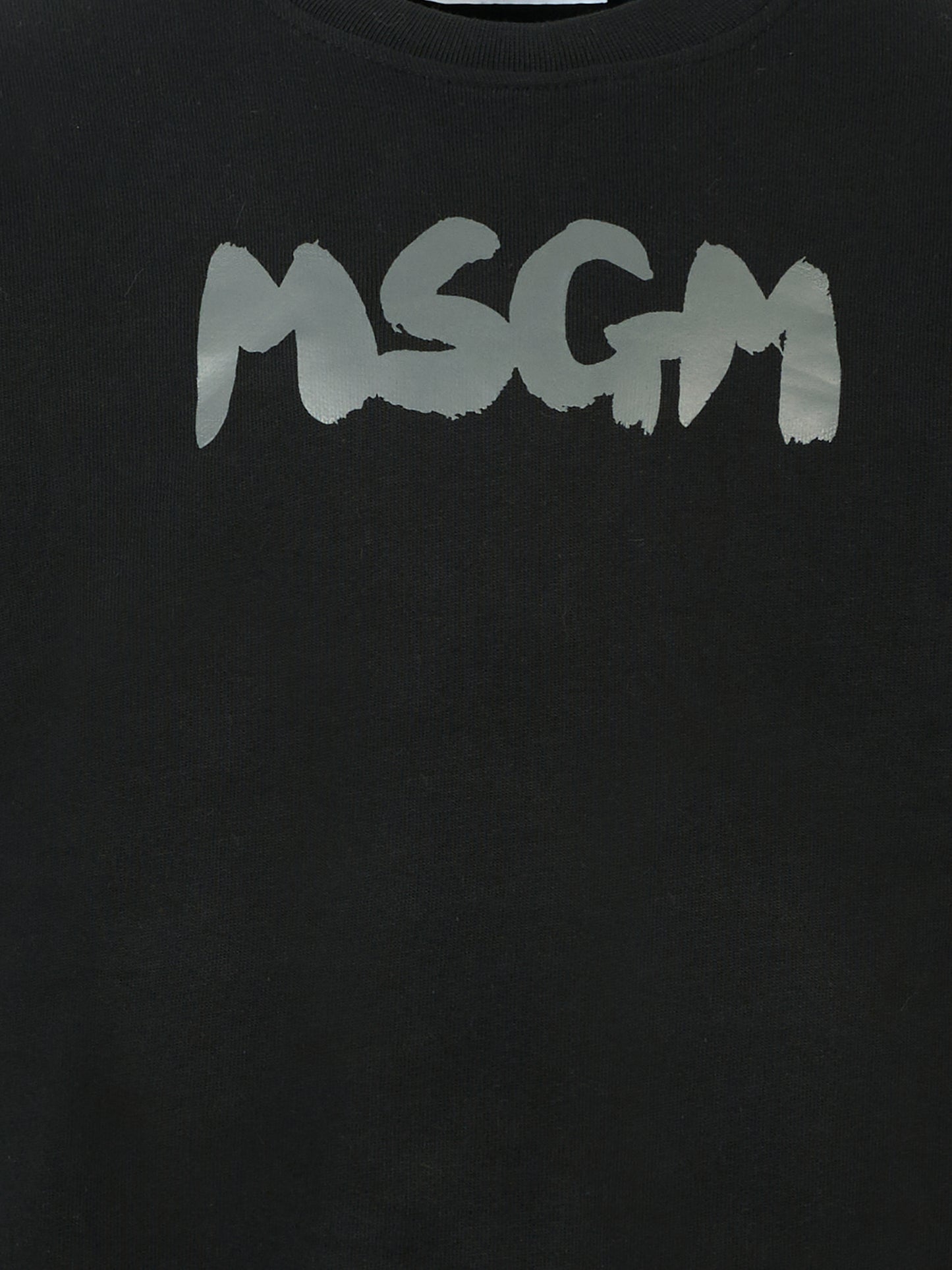 Felpa nera per bambini con logo grigio,Msgm Kids,F5MSJUSW016 110