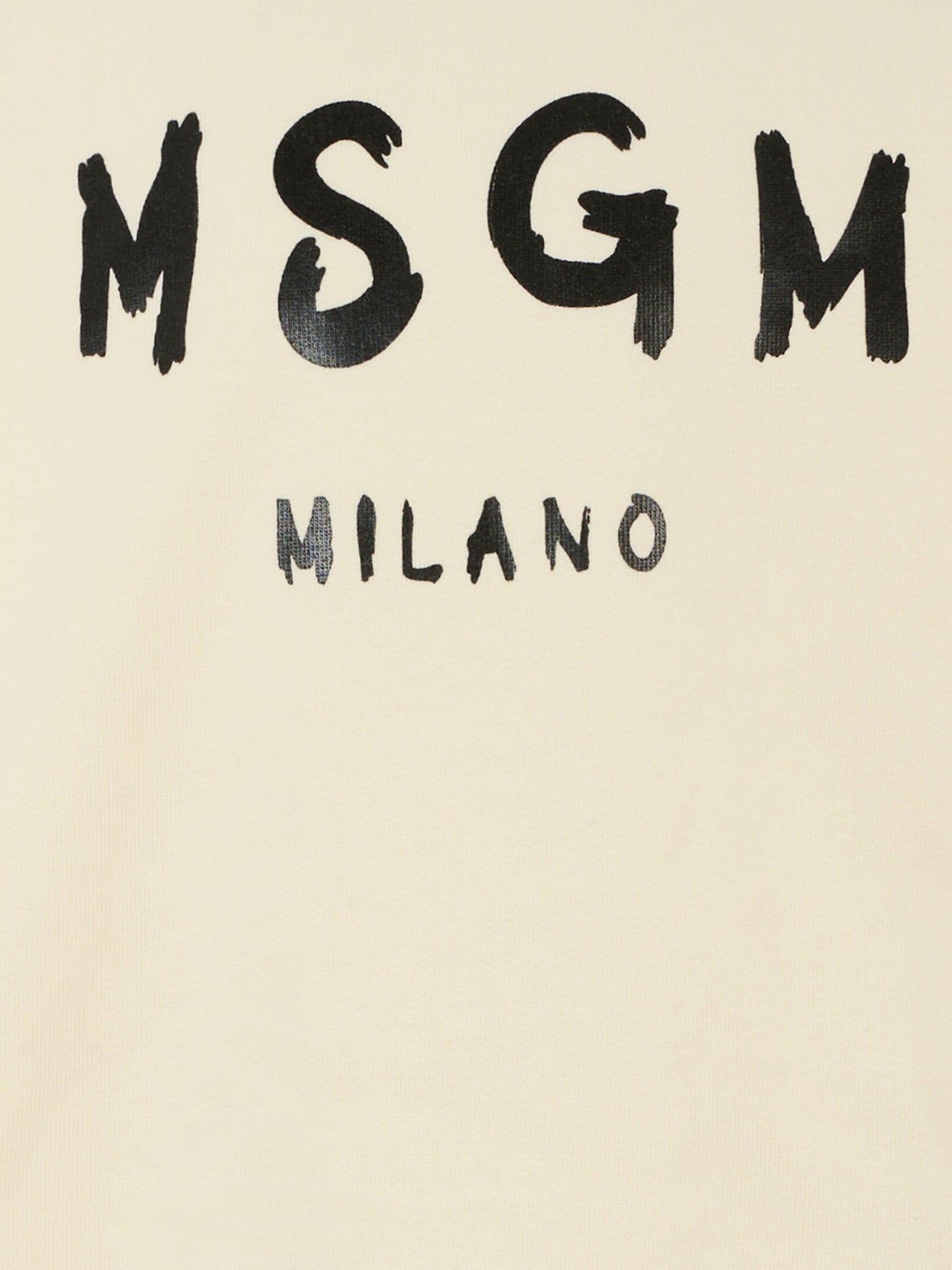Felpa avorio per bambini con logo,Msgm Kids,F5MSJUSW018 013