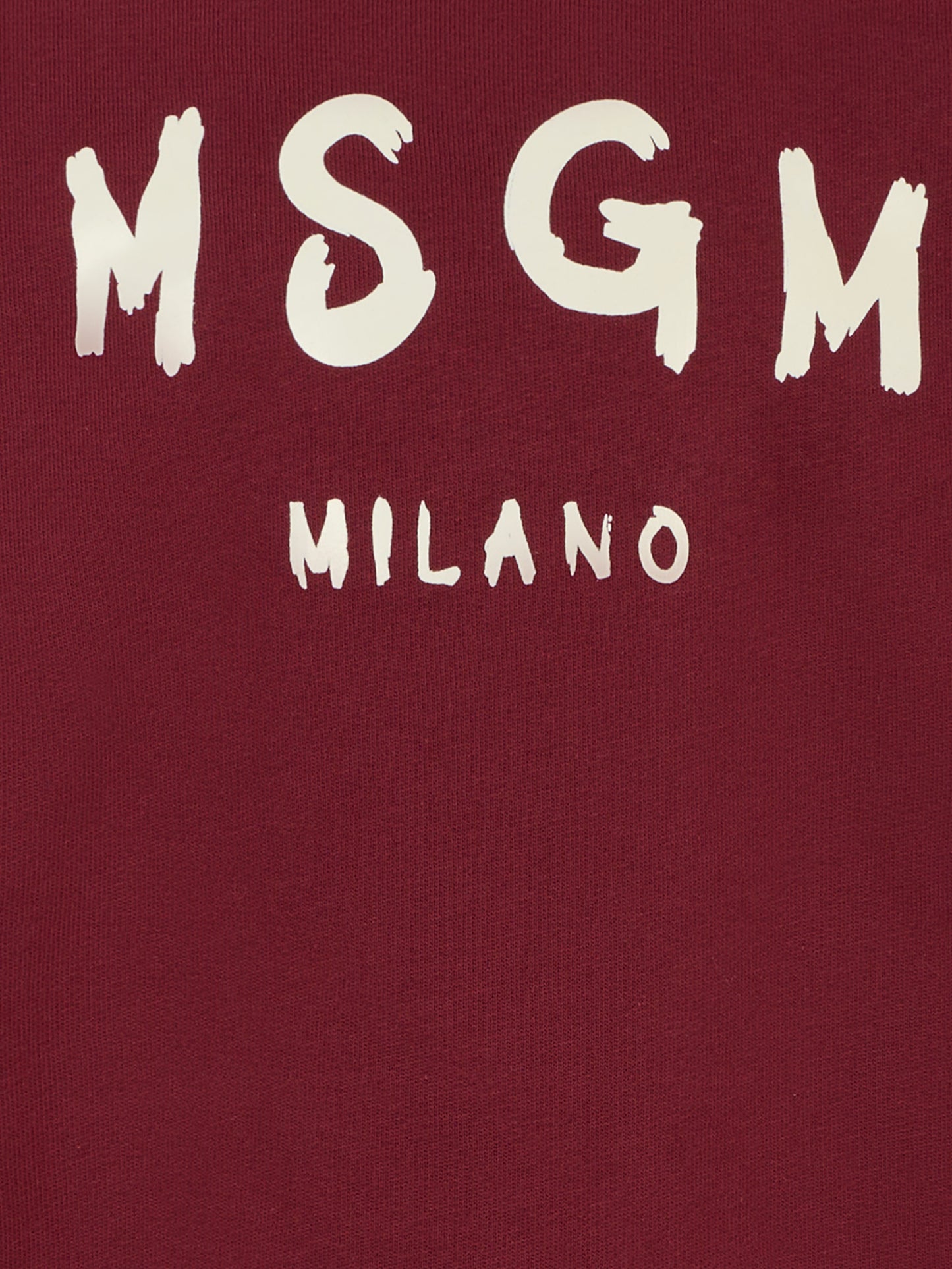 Felpa bordeaux per bambini con logo,Msgm Kids,F5MSJUSW018 MS034