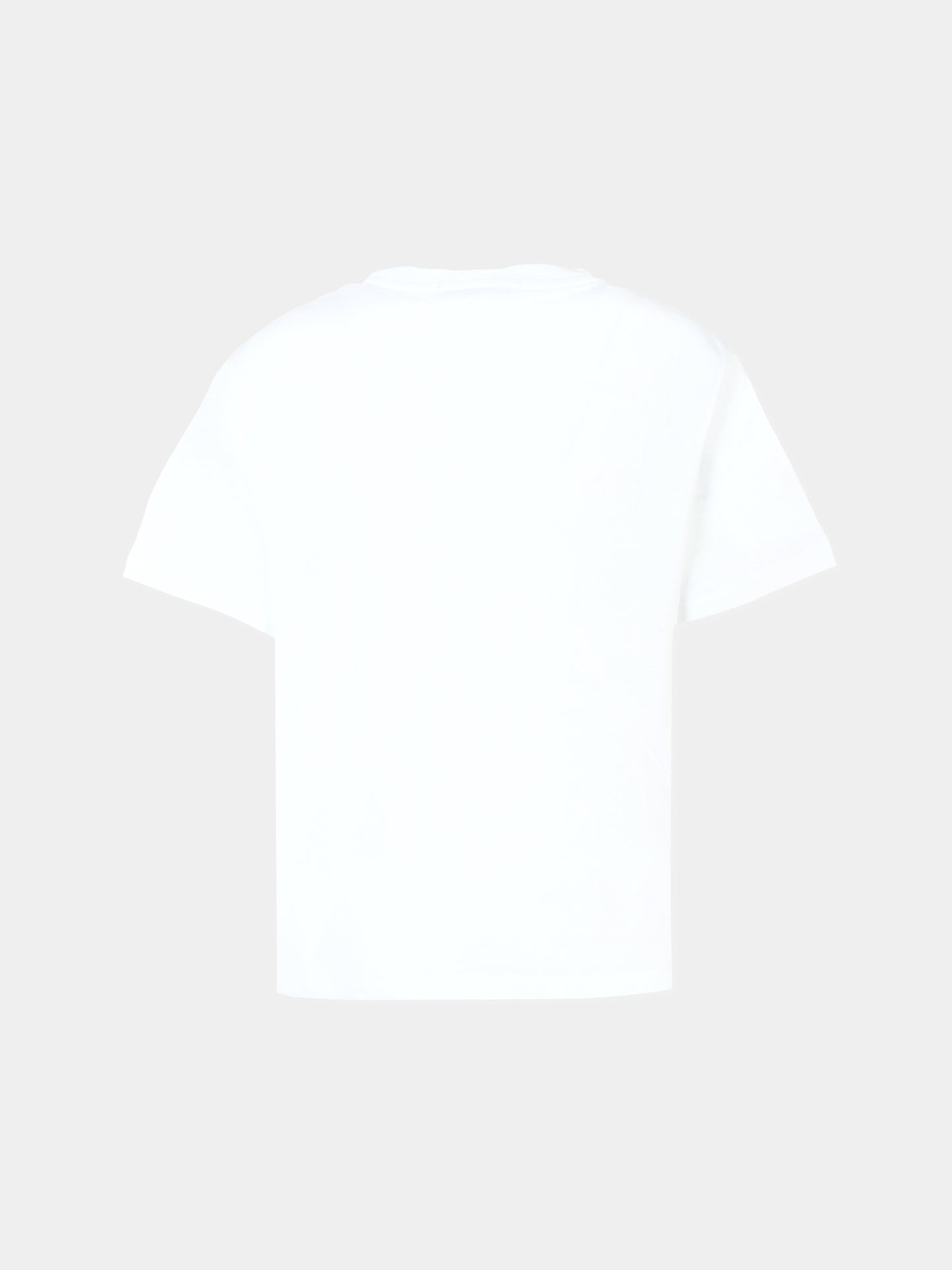 T-shirt bianca per bambini con logo nero,Msgm Kids,F5MSJUTH007 001