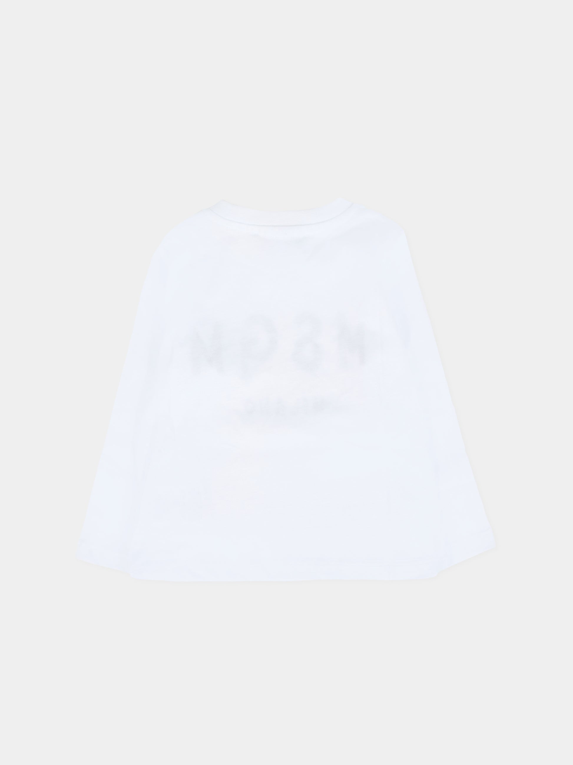 T-shirt bianca per neonati con logo,Msgm Kids,F5MSUNTH283 001