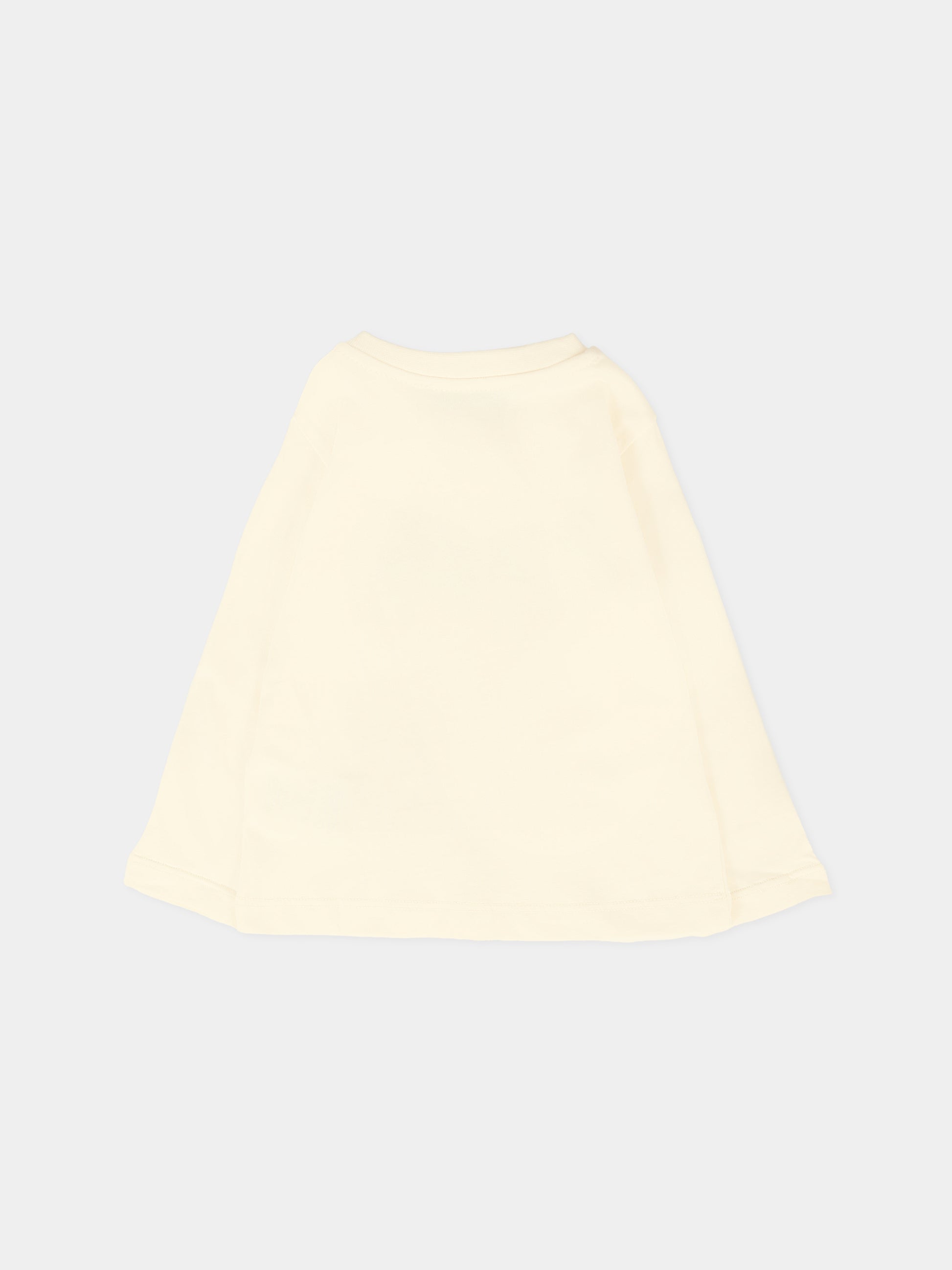 T-shirt avorio per neonato con logo,Msgm Kids,F5MSUNTH284 013