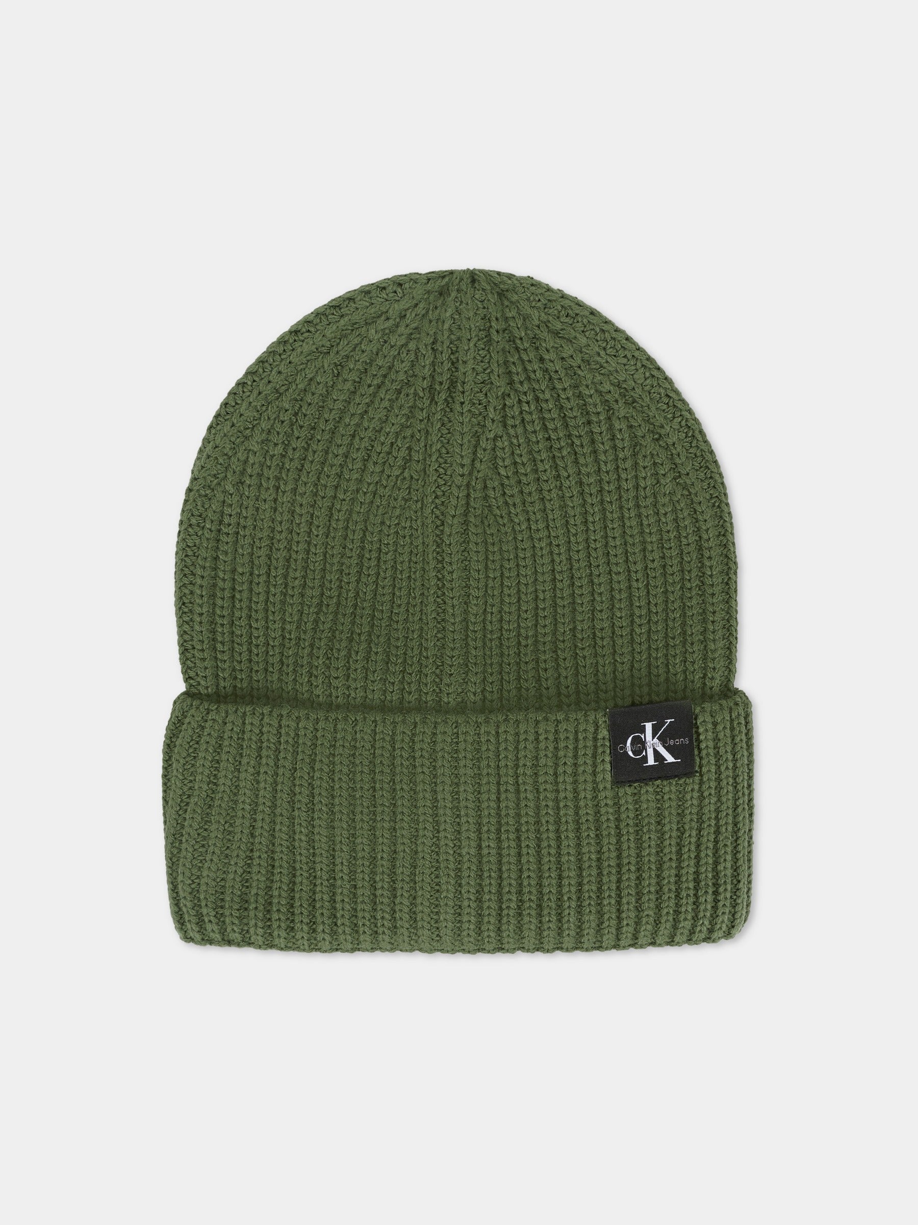 Cappello verde per bambini con logo,Calvin Klein Kids,25WCKIU0IU00440 LLP