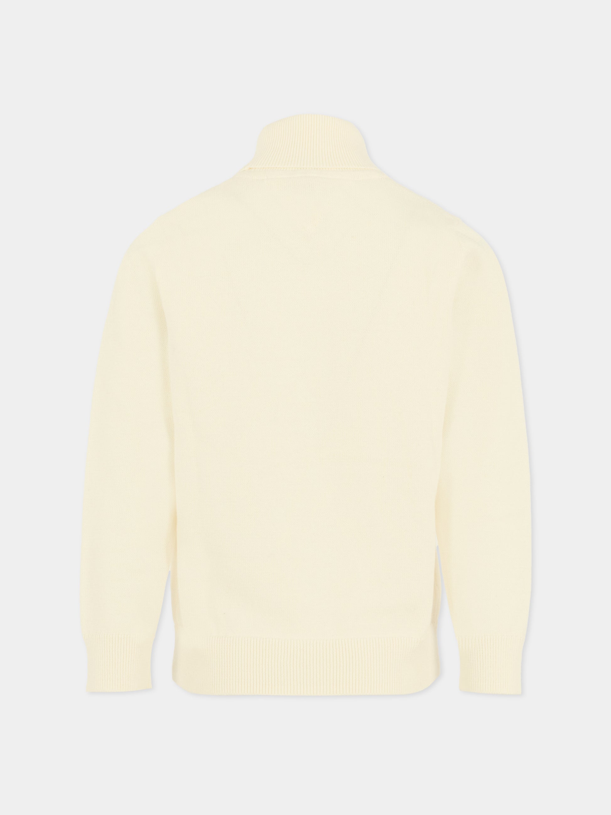 Dolcevita avorio per bambino con bandierina,Tommy Hilfiger Junior,25WTHKB0KB09976 YA8