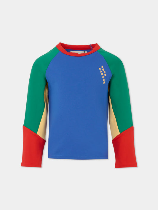 T-shirt multicolor per bambini con logo,Bobo Choses,B225AC027