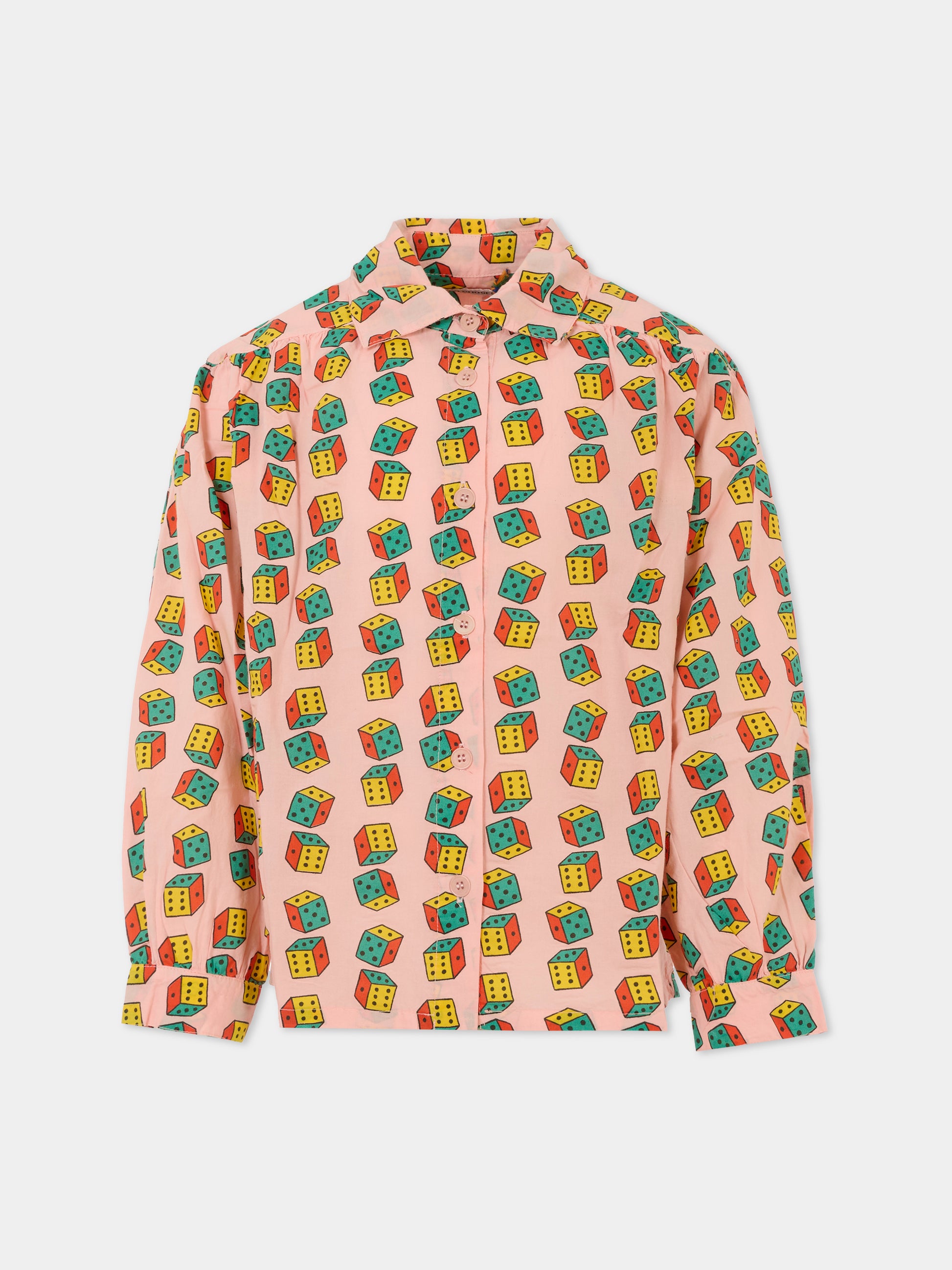 Camicia rosa per bambina con dadi,Bobo Choses,B225AC055