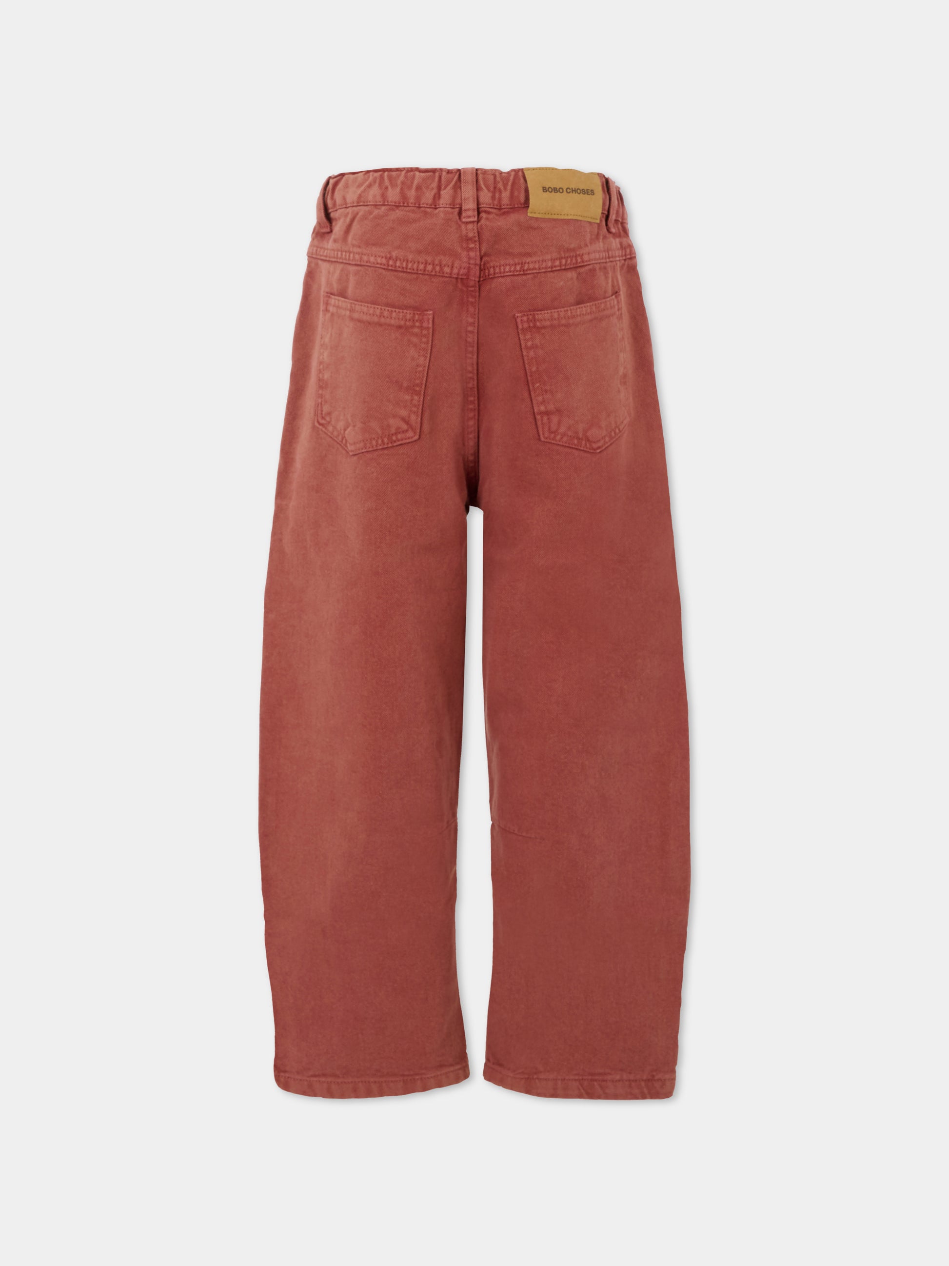 Jeans rossi per bambini con logo,Bobo Choses,B225AC080