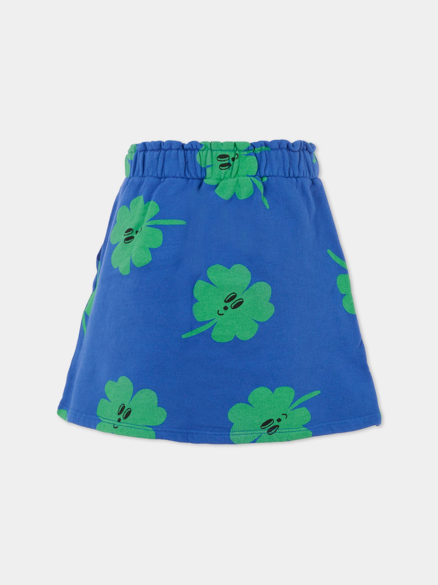 Gonna blu per bambina con quadrifoglio all over,Bobo Choses,B225AC104