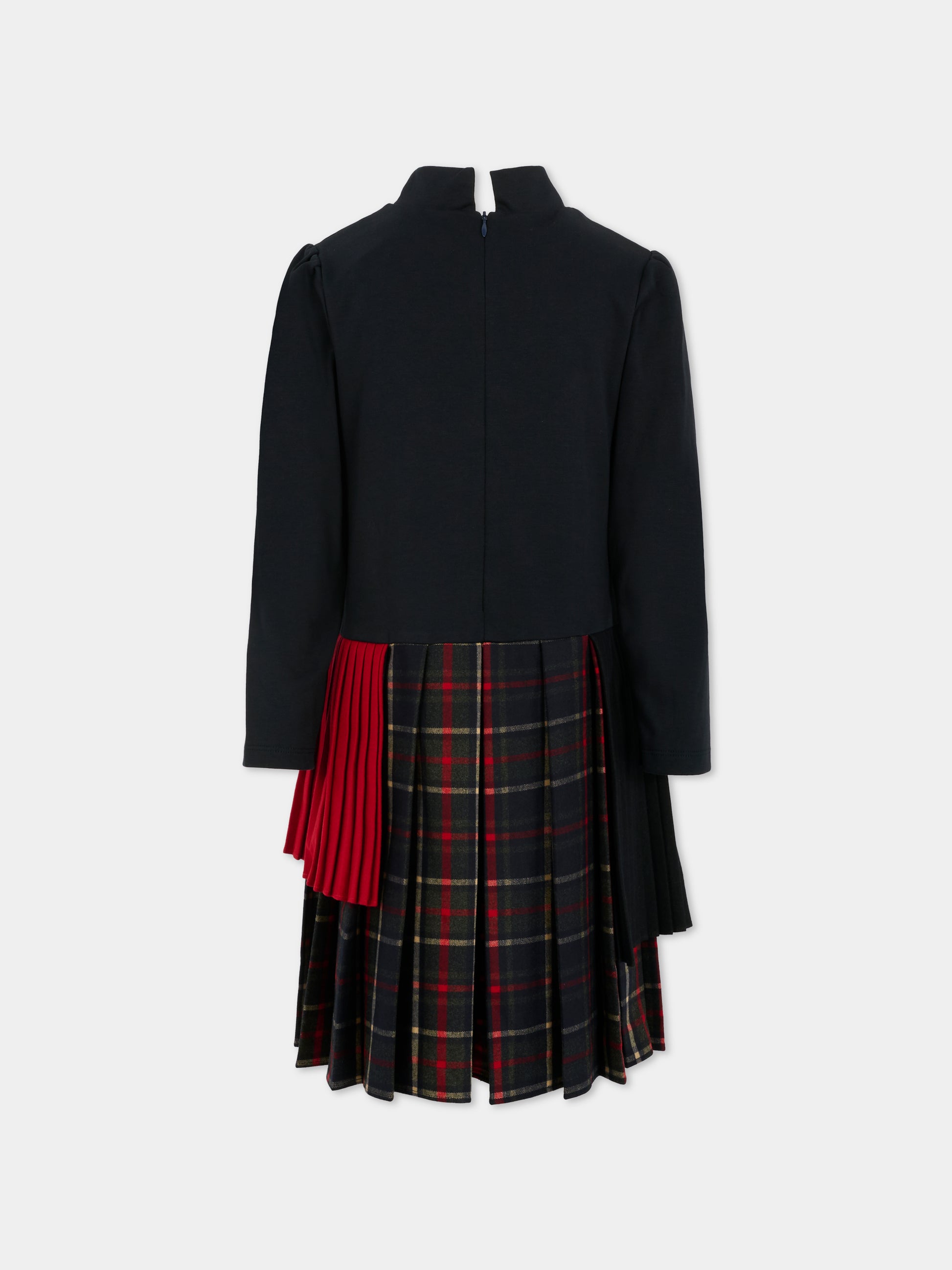 Vestito blu per bambina con logo,Patachou,PAP VET4133467 360