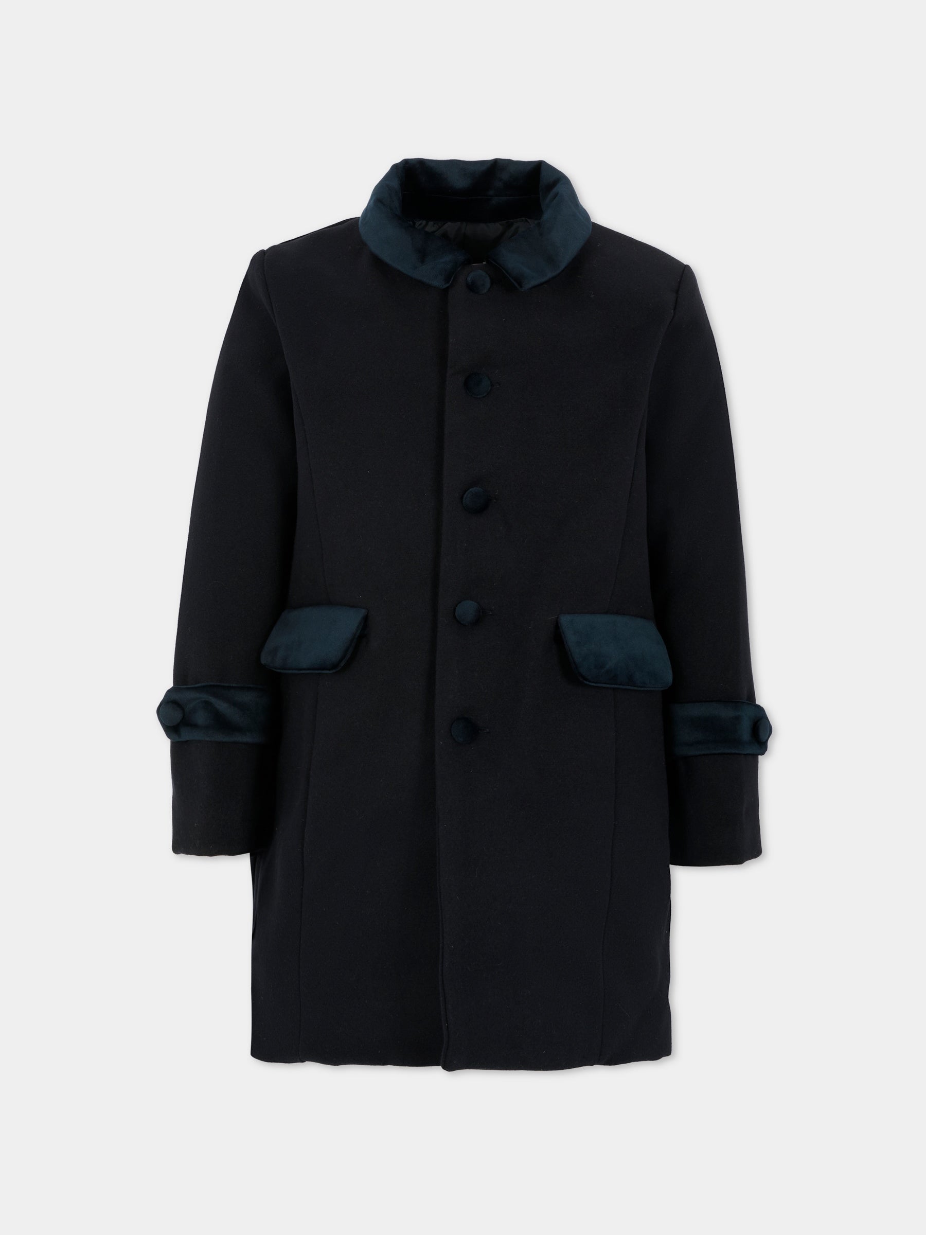 Cappotto blu per bambino,Patachou,PAP CA4133380 360