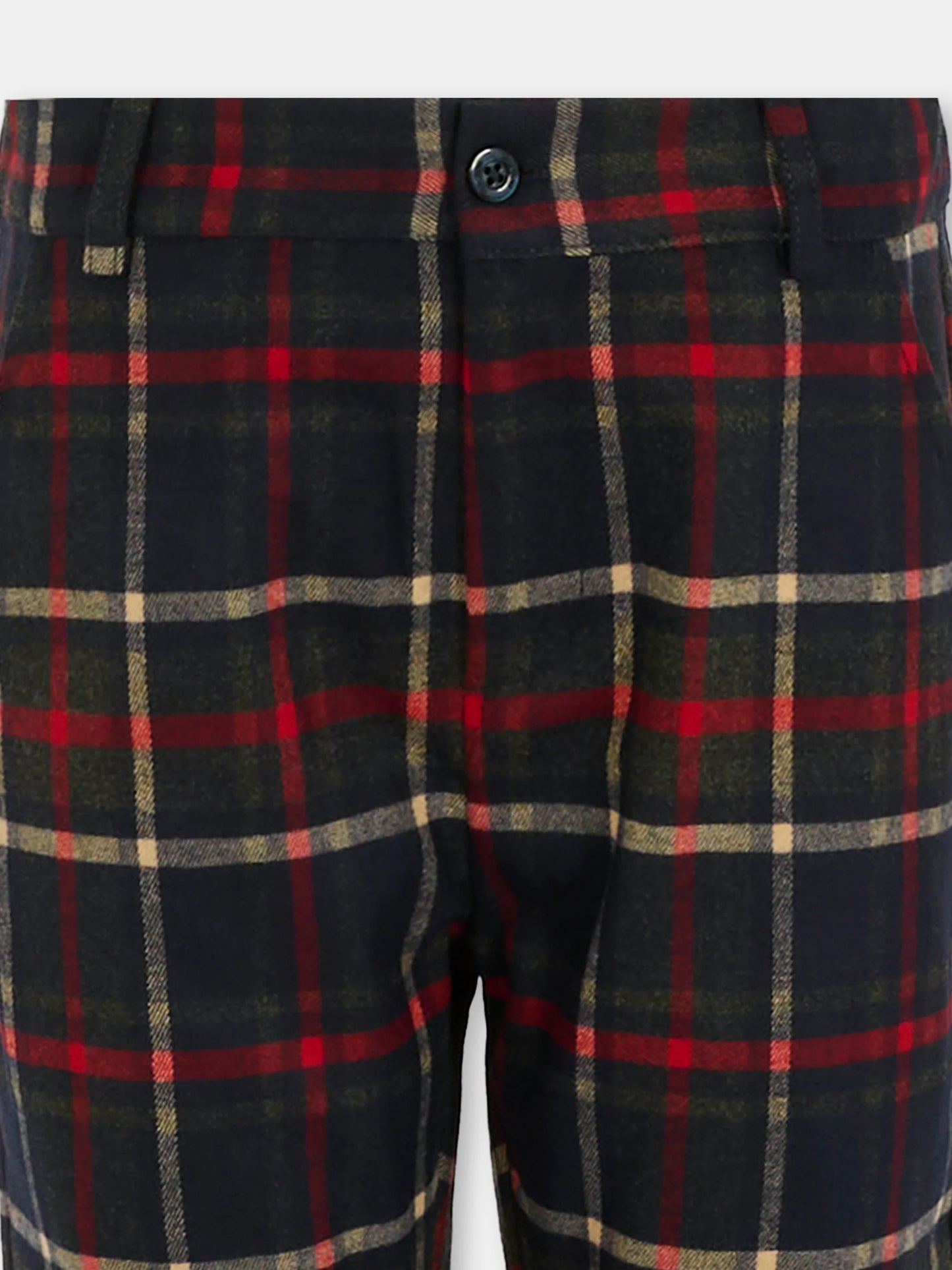 Pantaloni blu per bambino con motivo a quadri,Patachou,PAP CAL4133371 Z0133