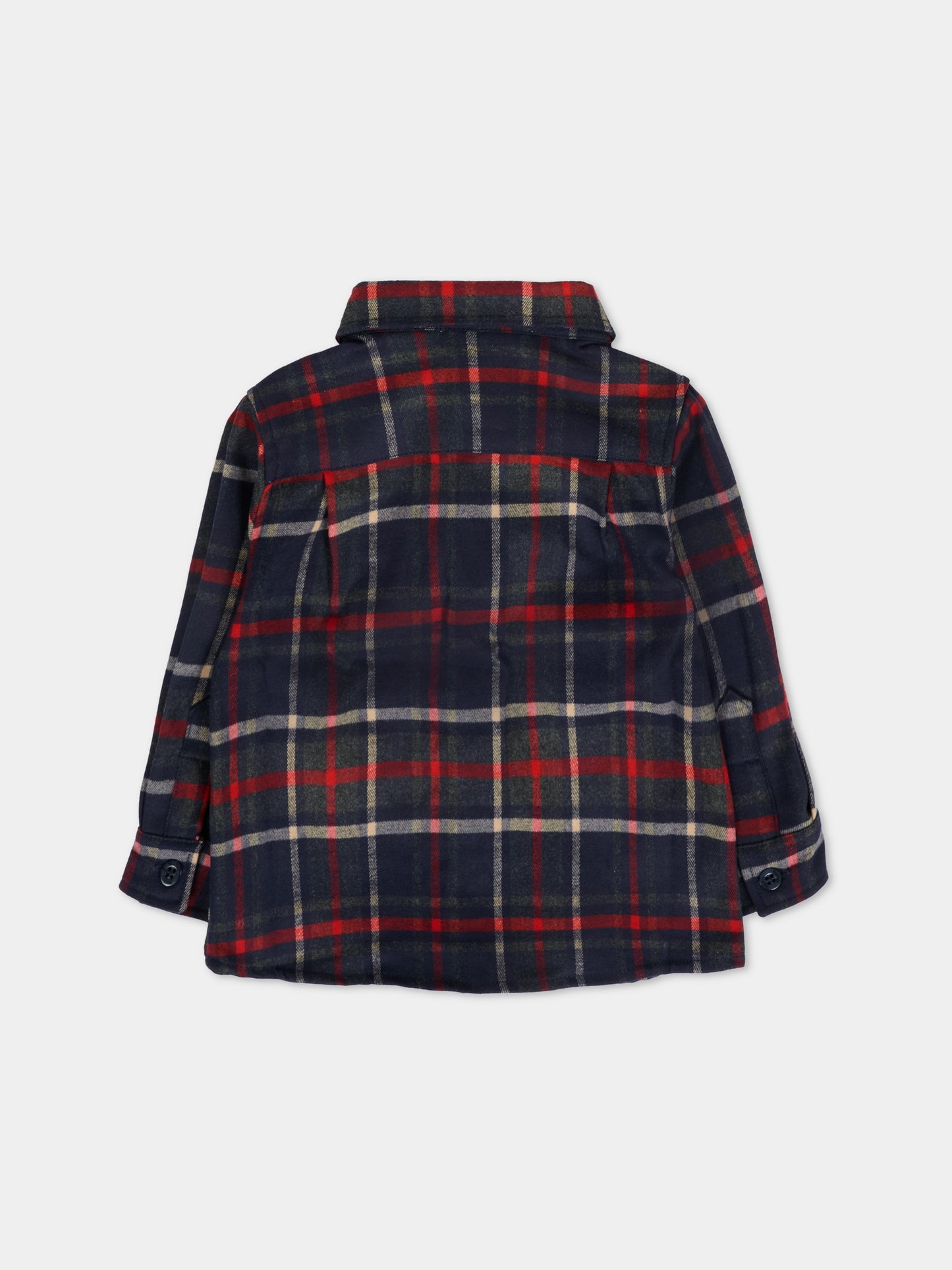 Camicia blu per neonato con patch ricamato,Patachou,PAP CM4133306 Z0133