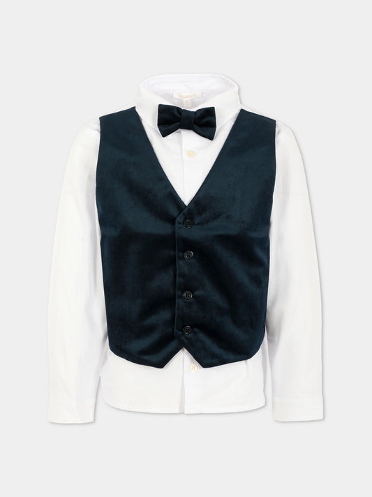 Camicia bianca per bambino con papillon,Patachou,PAP CM4133385 360