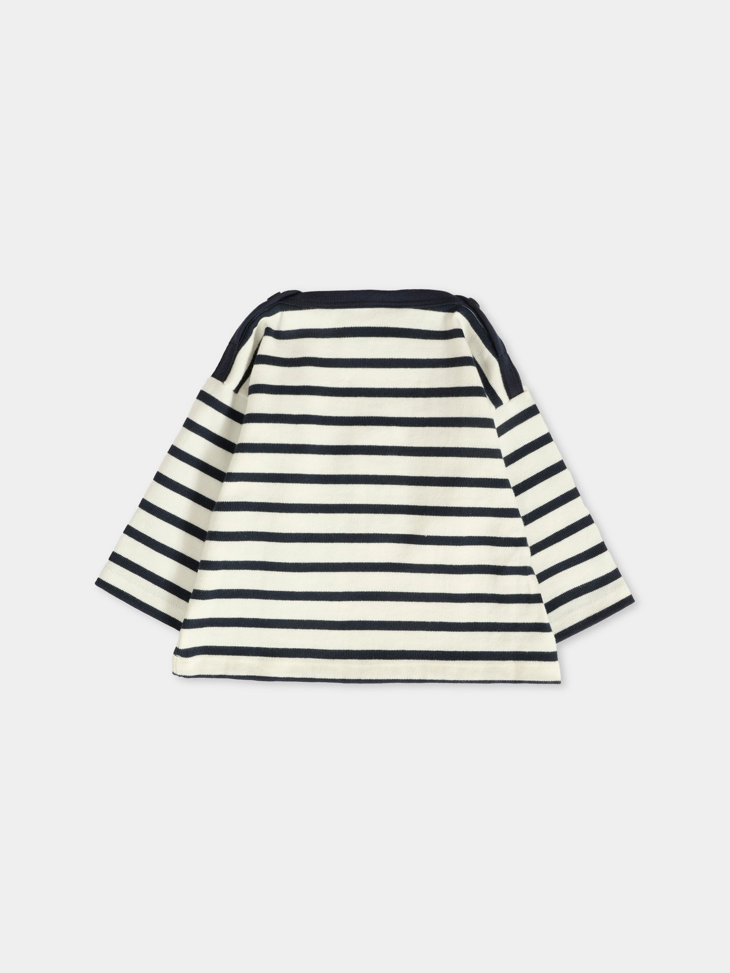 T-shirt bianca per neonati con logo,Petit Bateau,A0E70 01