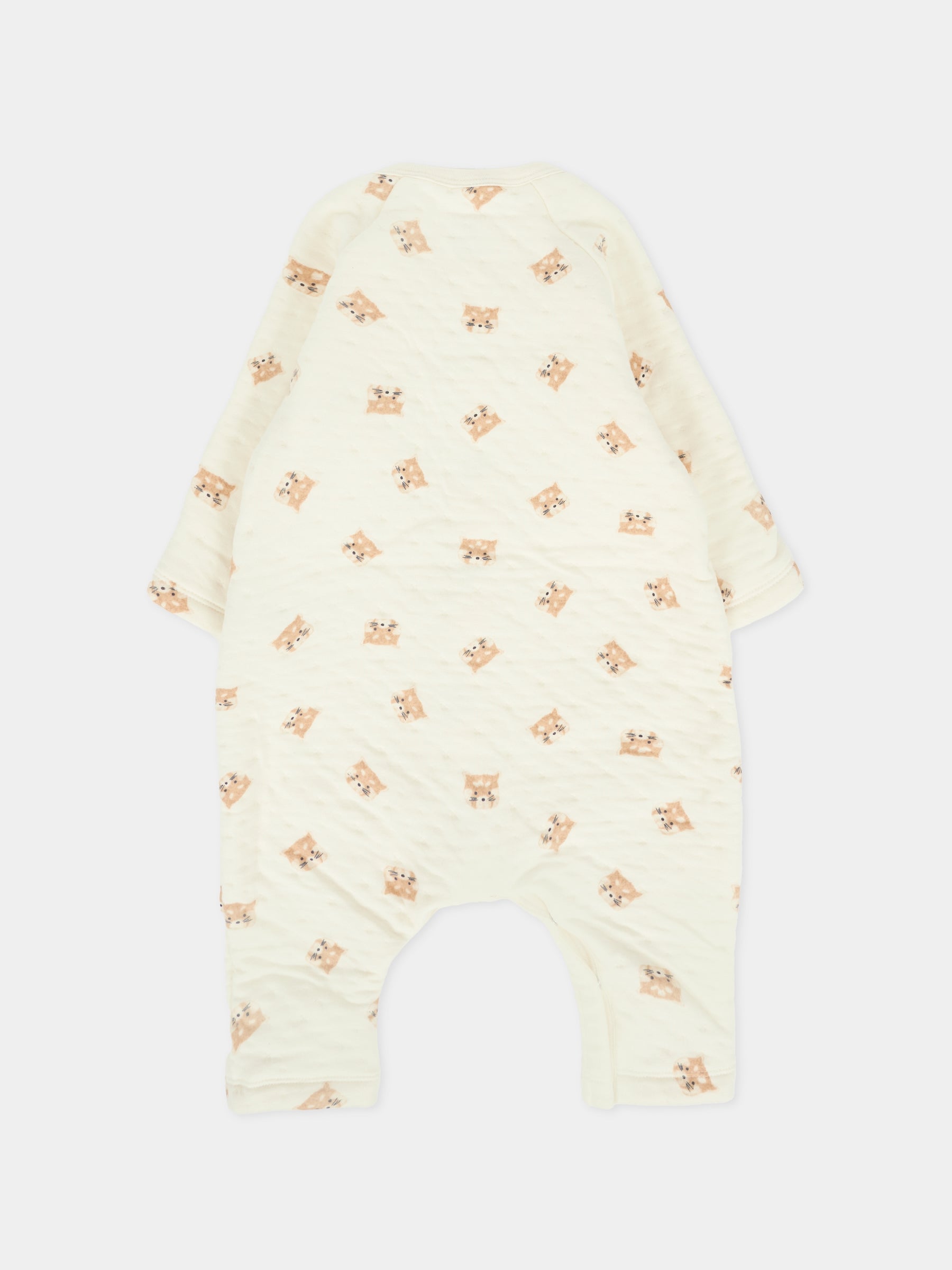 Tutina avorio per neonata con panda rosso,Petit Bateau,A0ECU 01