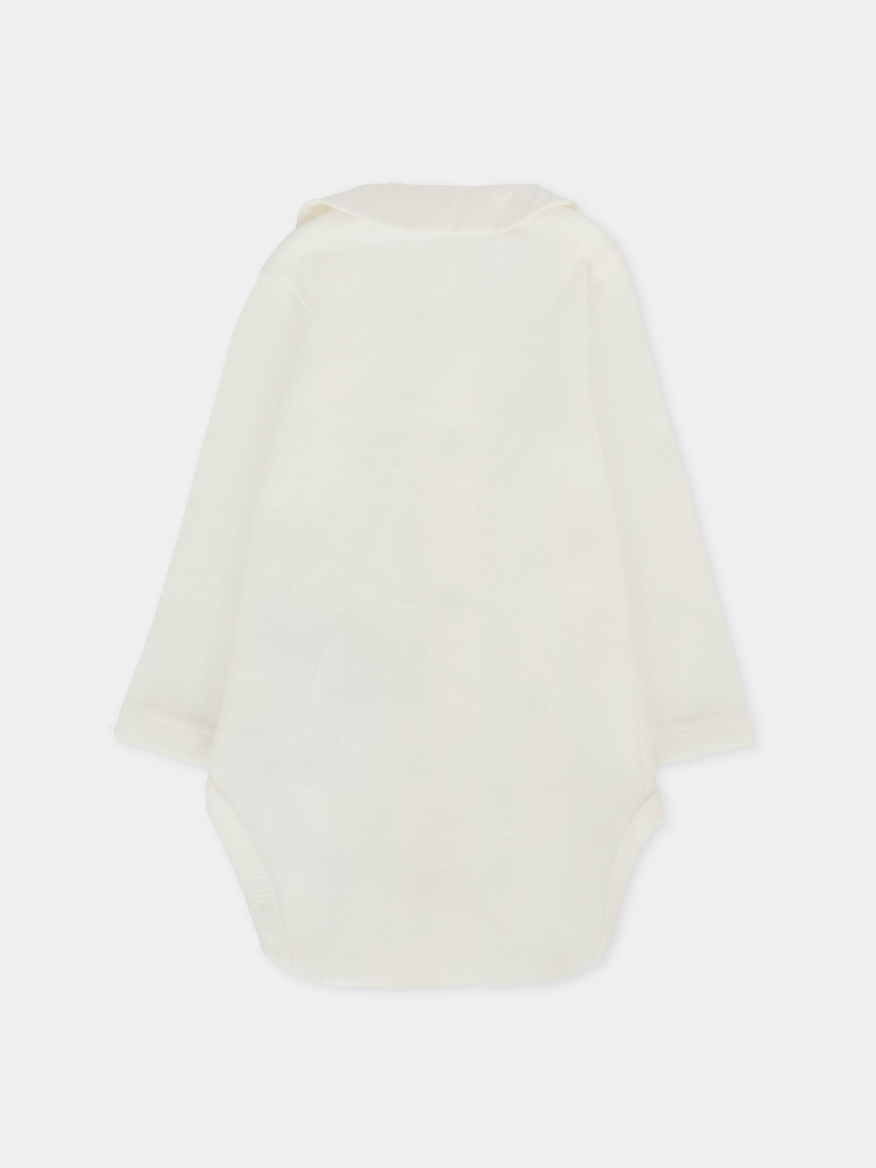 Body avorio per neonati con cuori rossi e logo,Petit Bateau,A0EKL 05