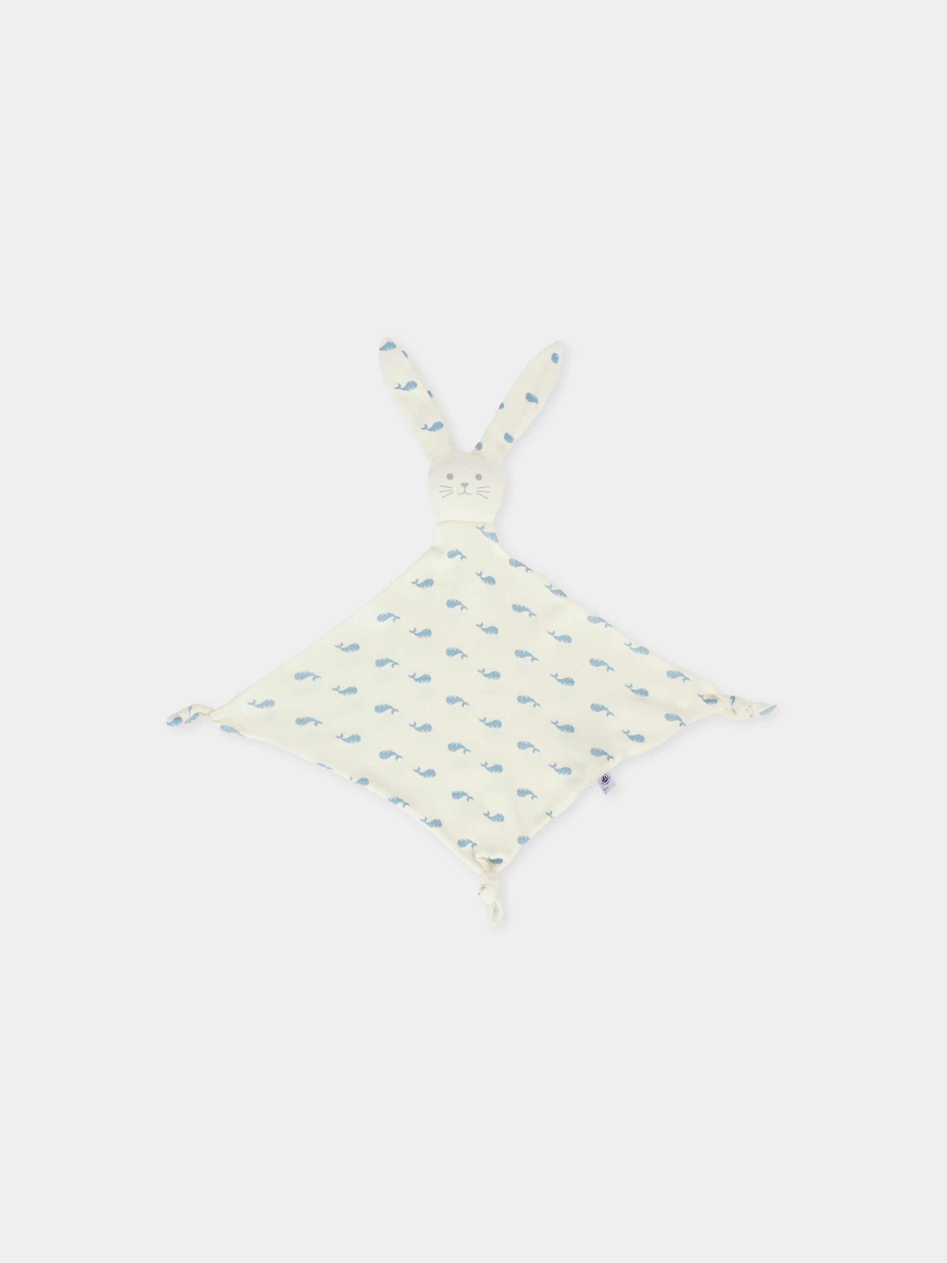 Doudou bianco per neonati con balene,Petit Bateau,A0E1R 01
