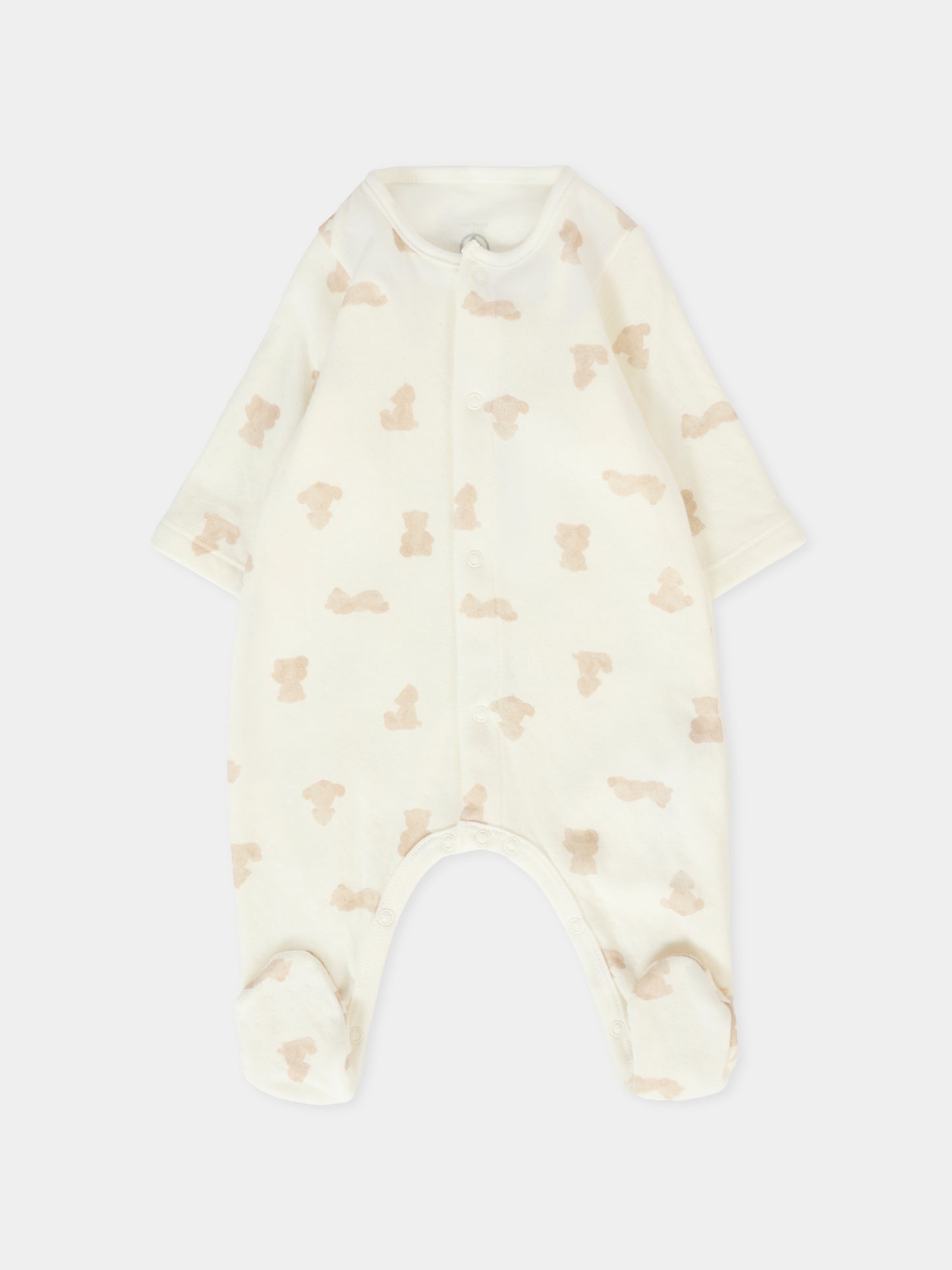 Tutina avorio per neonati con orsi,Petit Bateau,A0DRM 01