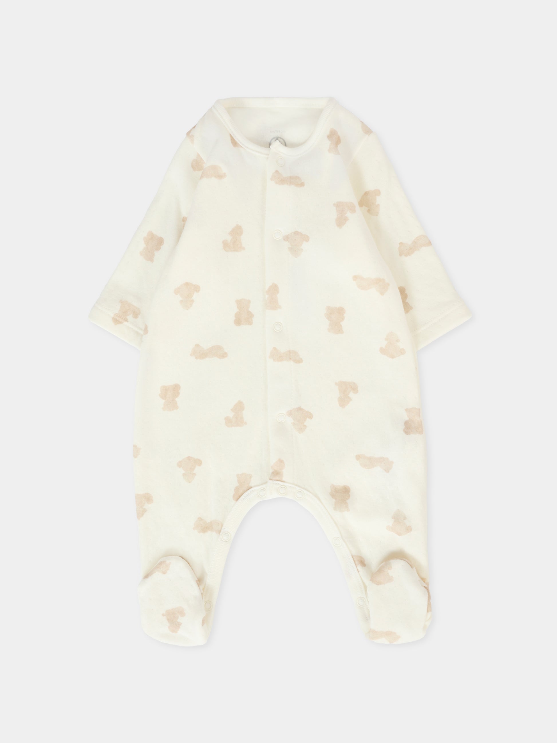 Tutina avorio per neonati con orsi,Petit Bateau,A0DRM 01