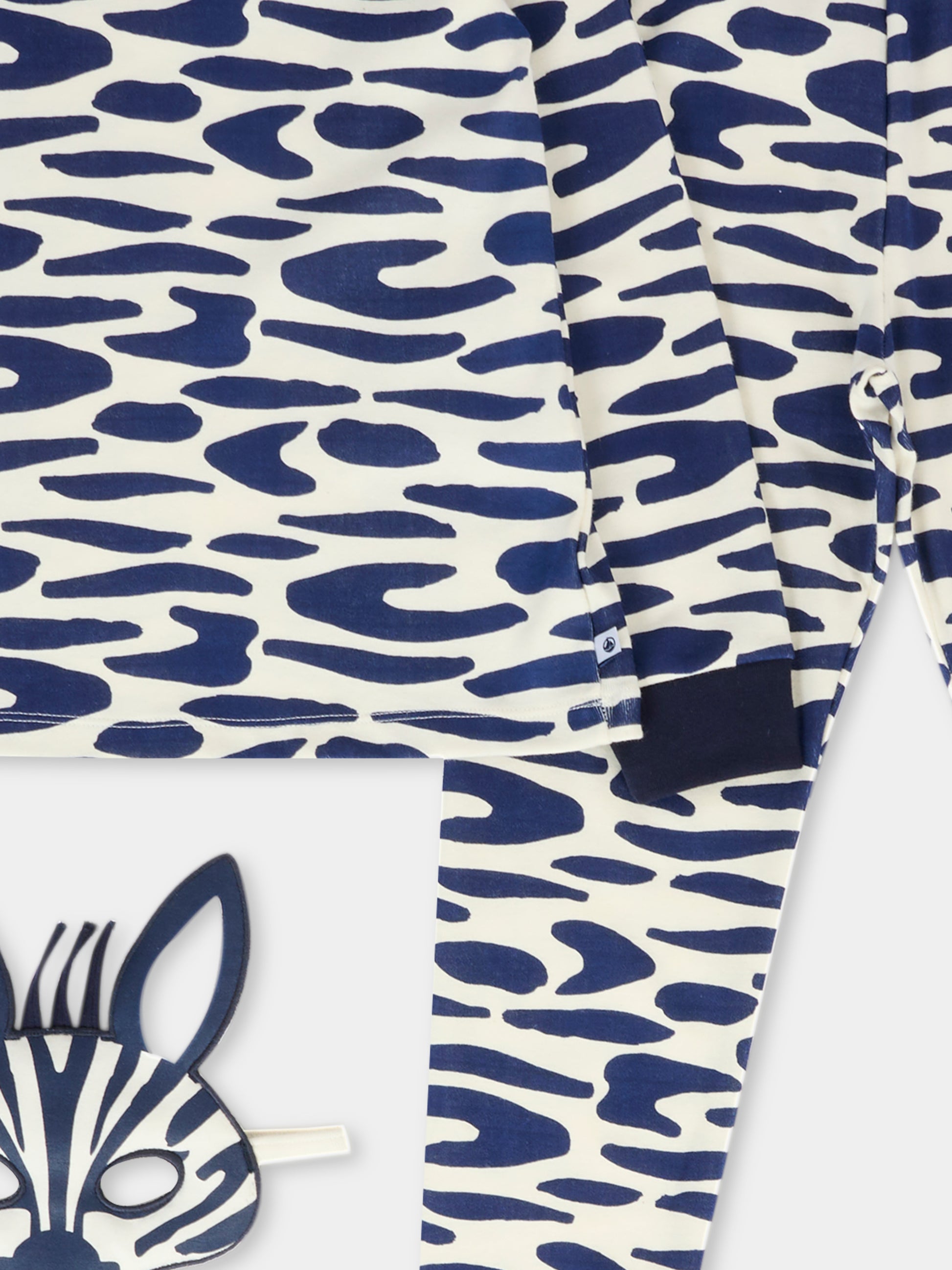 Pigiama avorio per bambino con zebra,Petit Bateau,A0DQW 01