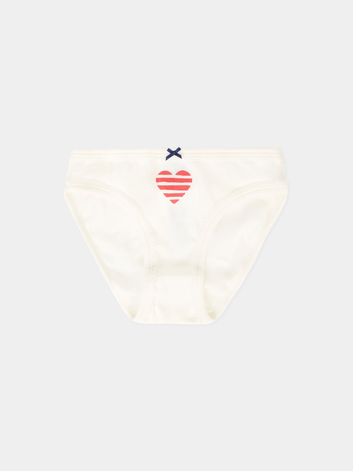Set slip bianco per bambina con cuori,Petit Bateau,A0D2G 00