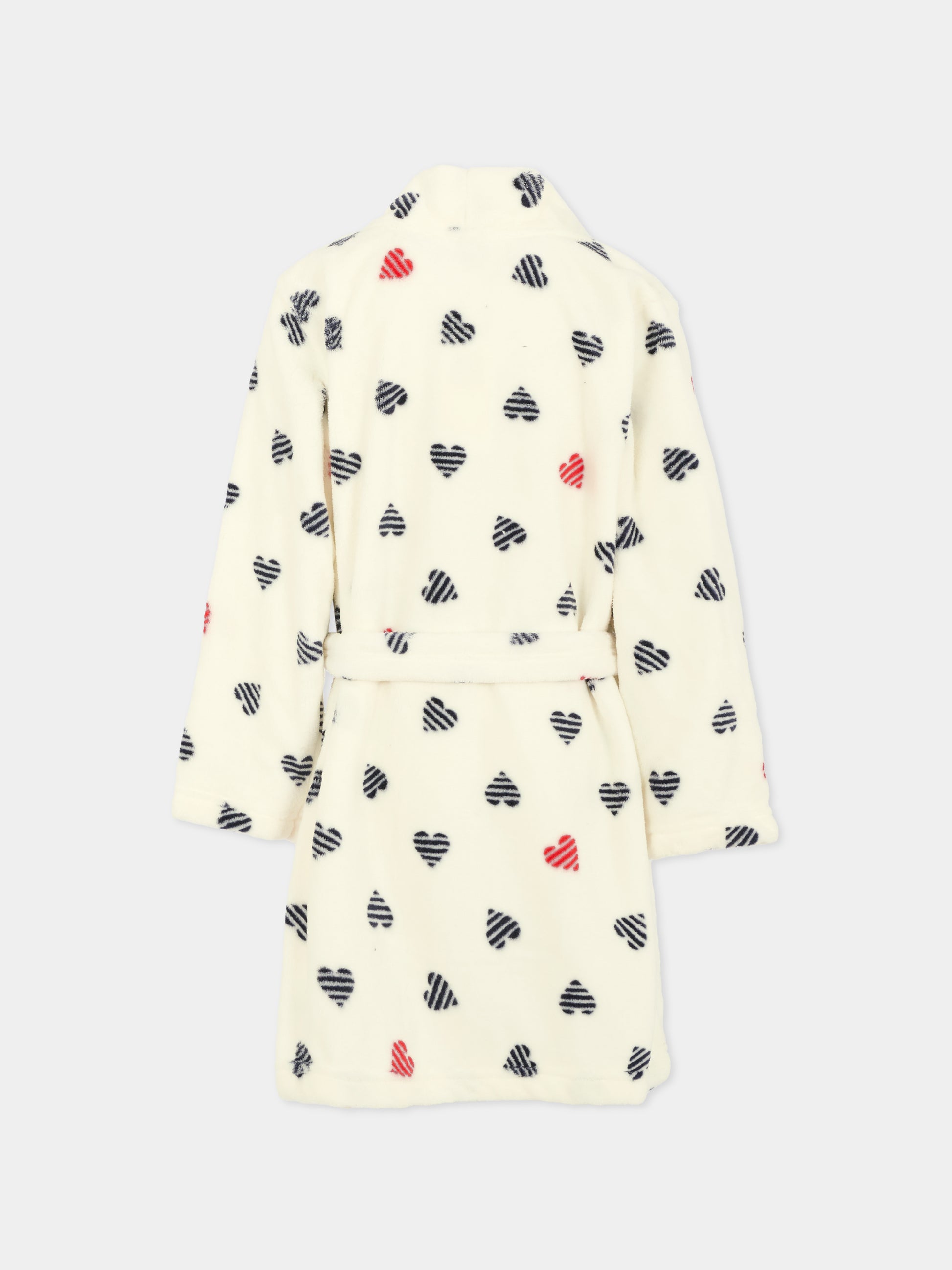 Vestaglia avorio per bambina con cuori,Petit Bateau,A0DS6 02