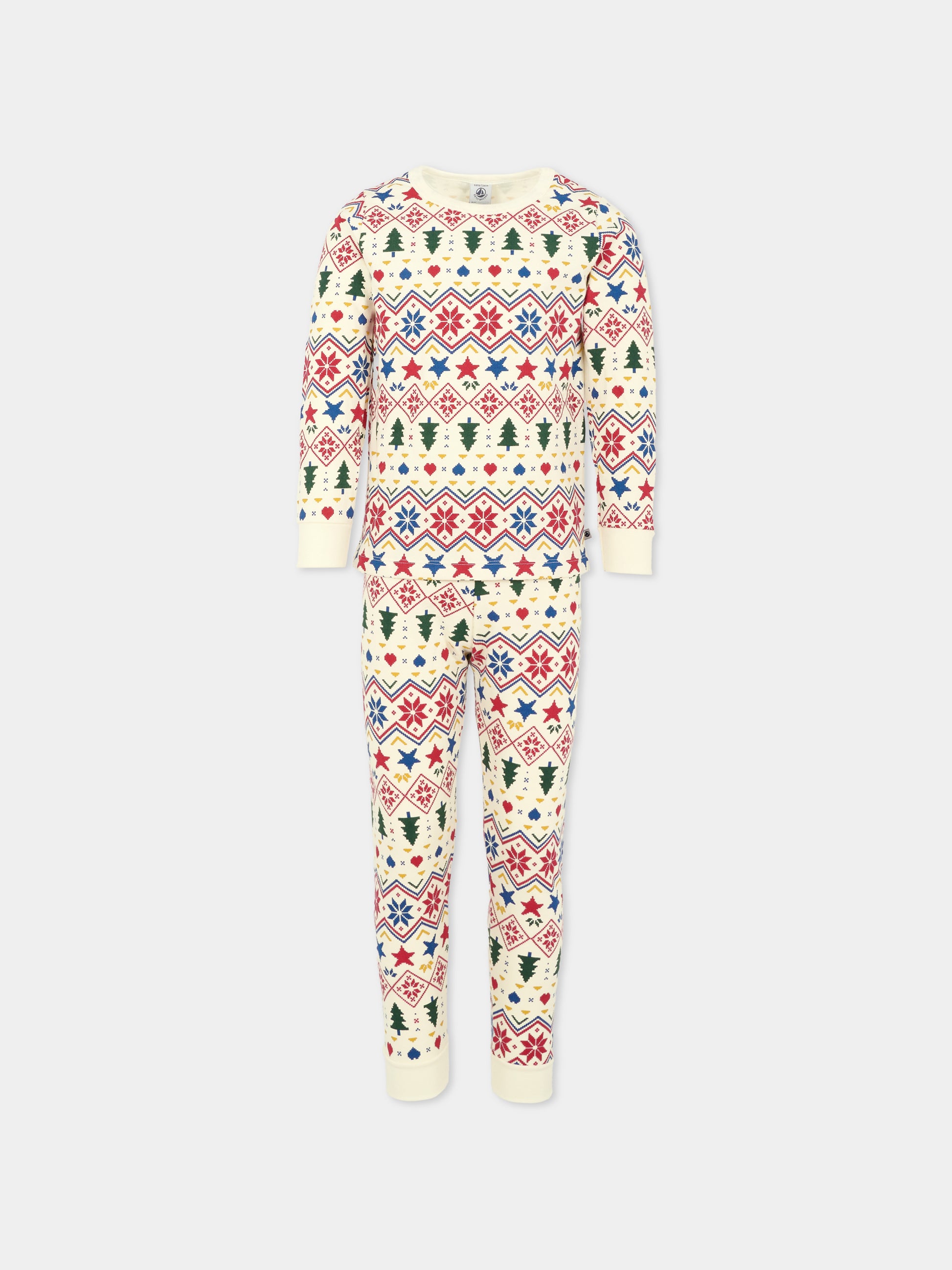 Pigiama multicolor per bambini con motivo natalizio,Petit Bateau,A0DW5 01