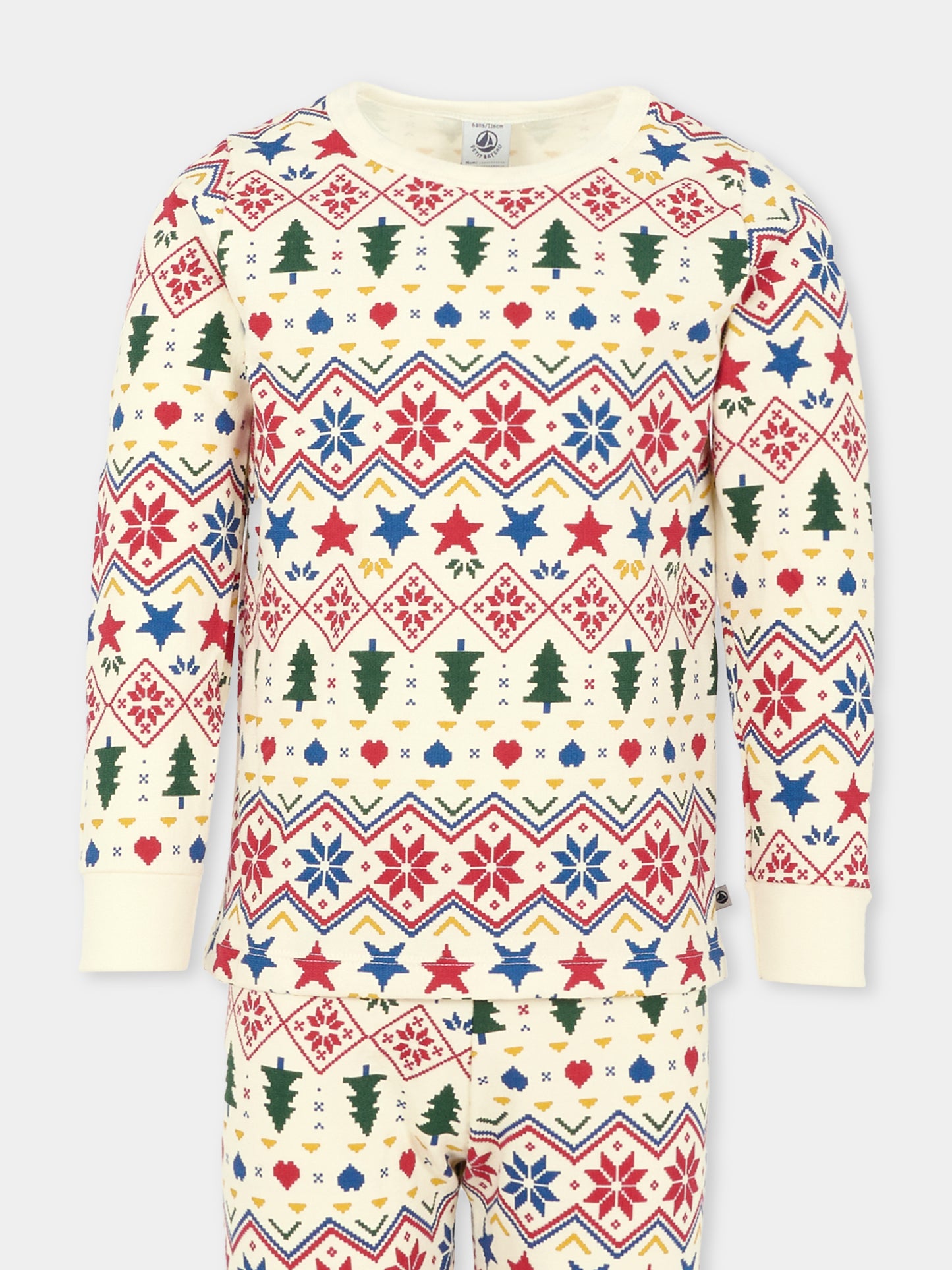 Pigiama multicolor per bambini con motivo natalizio,Petit Bateau,A0DW5 01