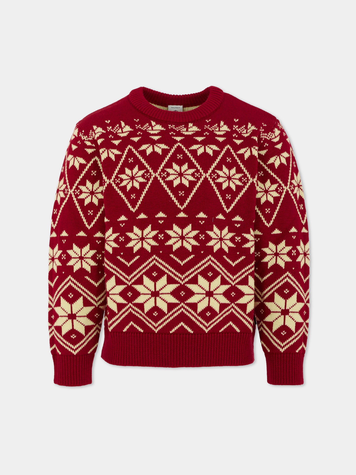 Maglione rosso per bambino con motivo jacquard,Petit Bateau,A0EEP 01