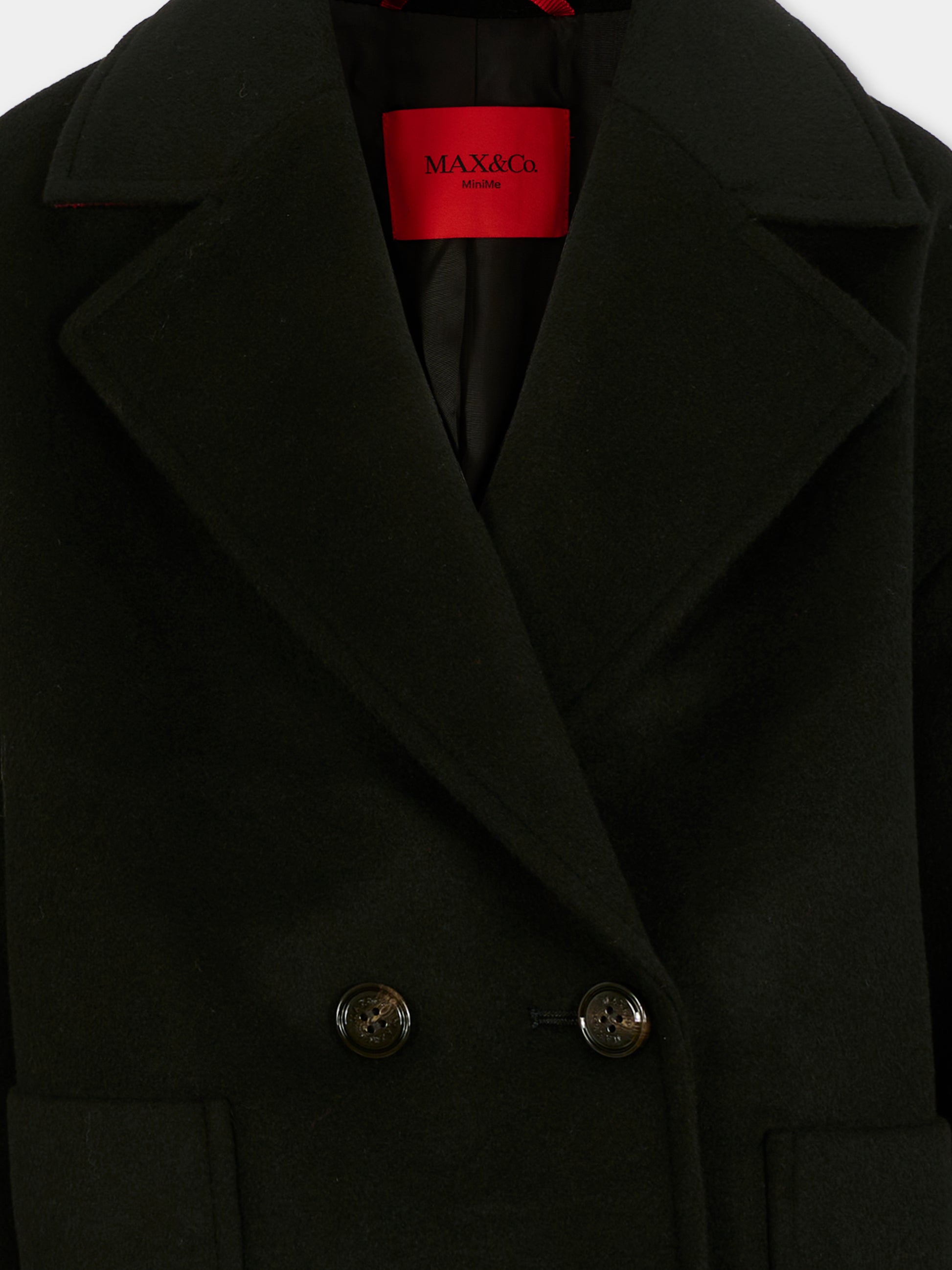 Cappotto nero per bambina,Max&co,MX0229-MX052-MX900