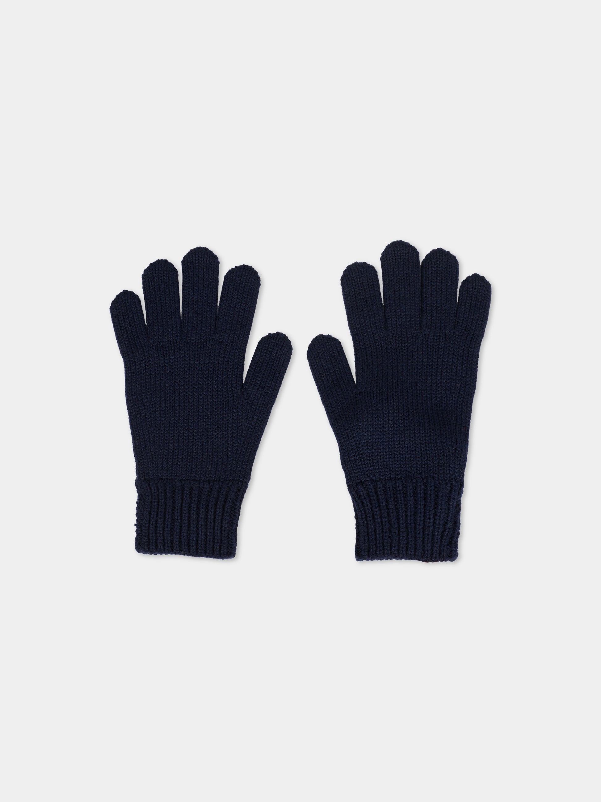 Guanti blu per bambina con patch,Max&co,MX0243-MX048-MX853