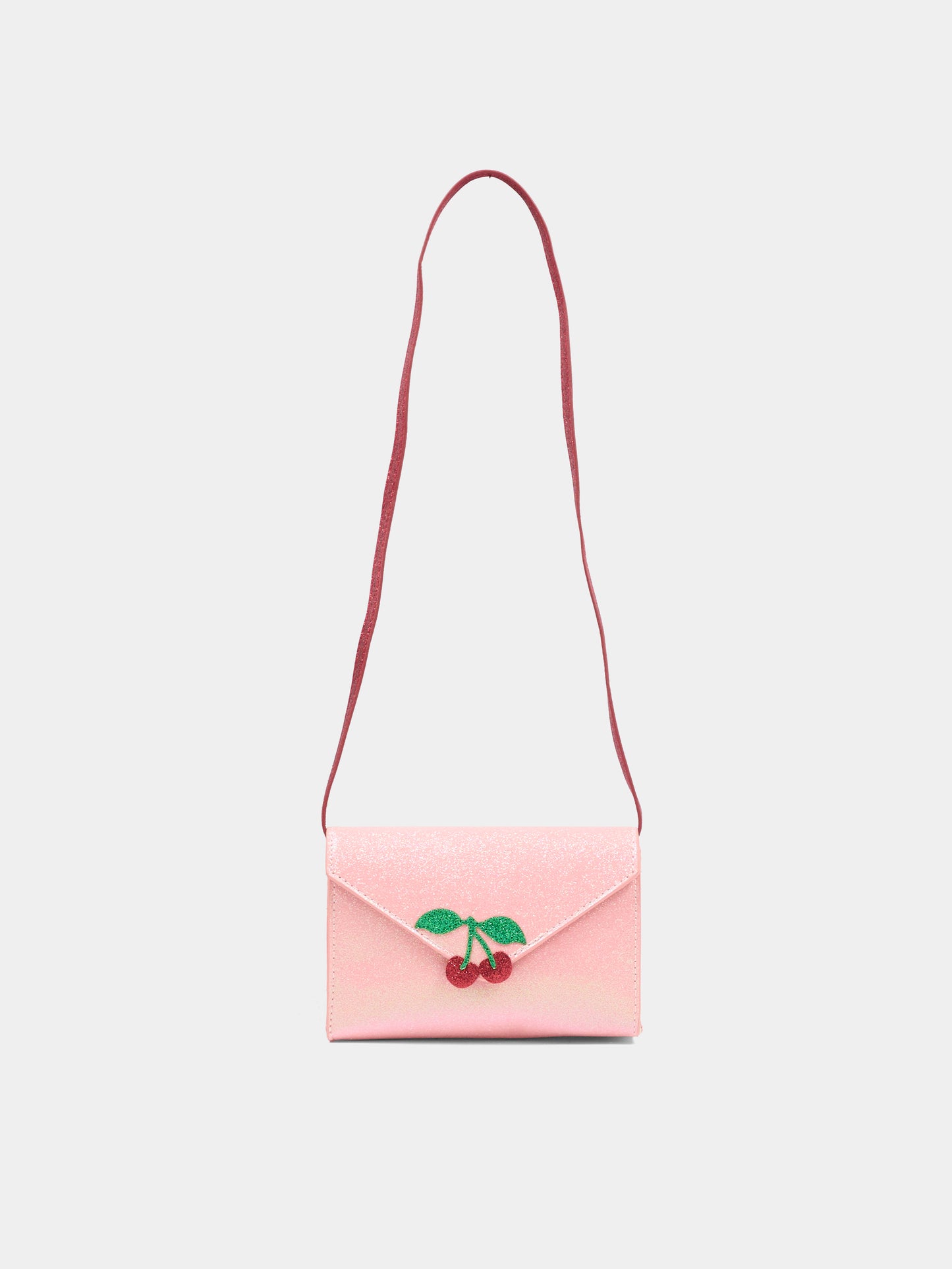 Borsa rosa per bambina con ciliegie,Konges Sløjd,KS103875 PINK GLITTER