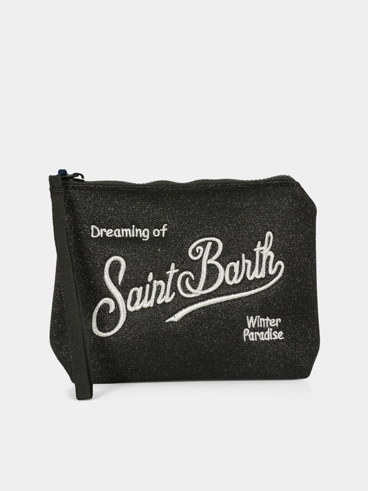 Pochette Aline nera per bambina con logo e paillettes,Mc2 Saint Barth,ALI0026 - 00207I
