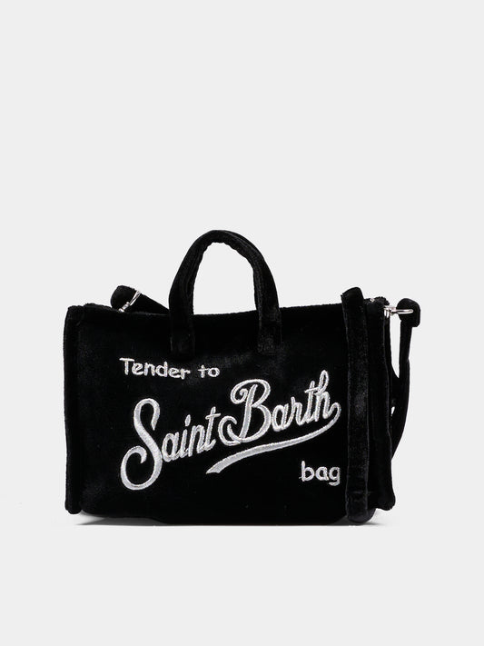 Borsa porta cellulare nera per bambina con logo,Mc2 Saint Barth,PHONE008 - 00207I