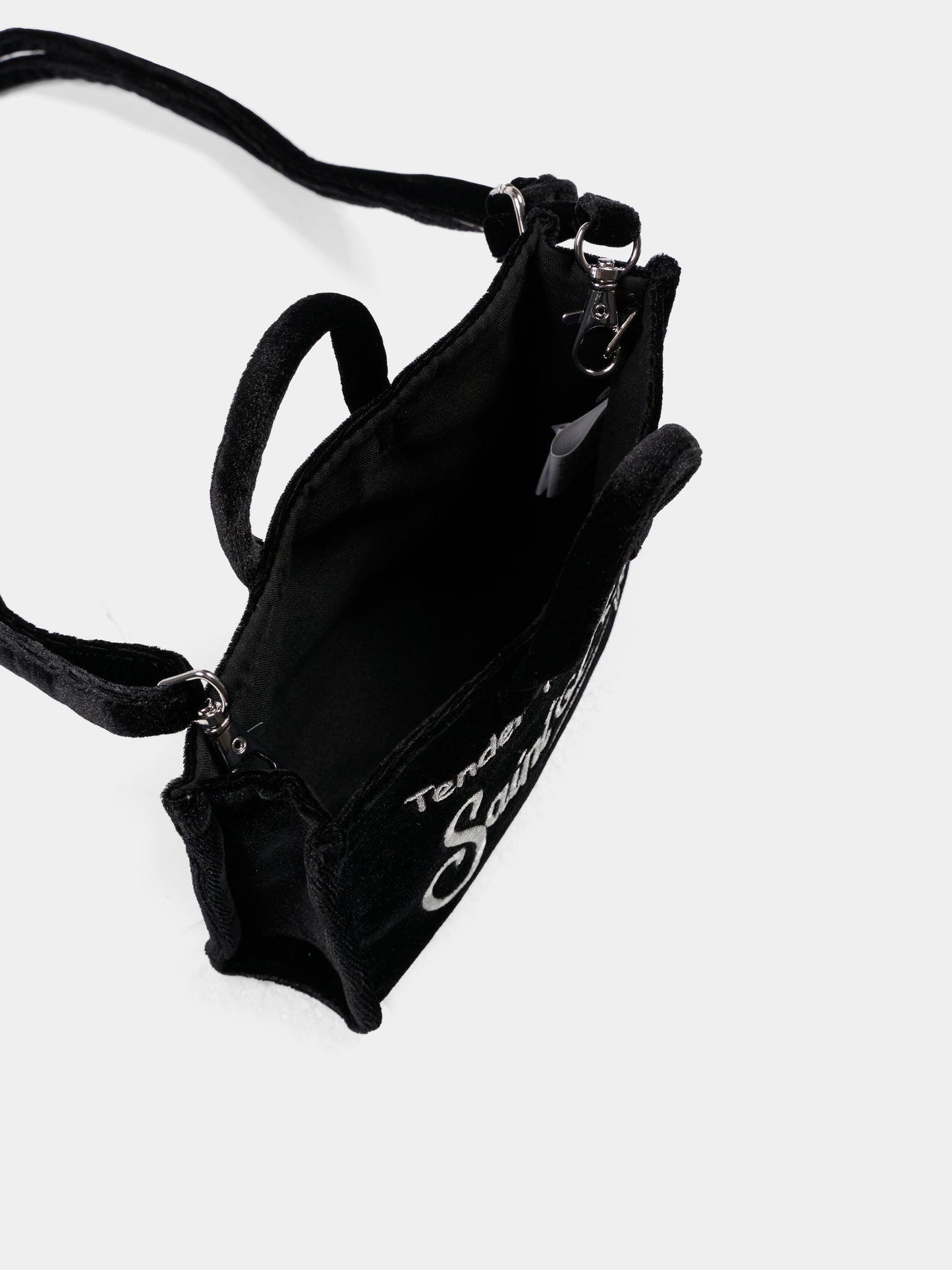 Borsa porta cellulare nera per bambina con logo,Mc2 Saint Barth,PHONE008 - 00207I