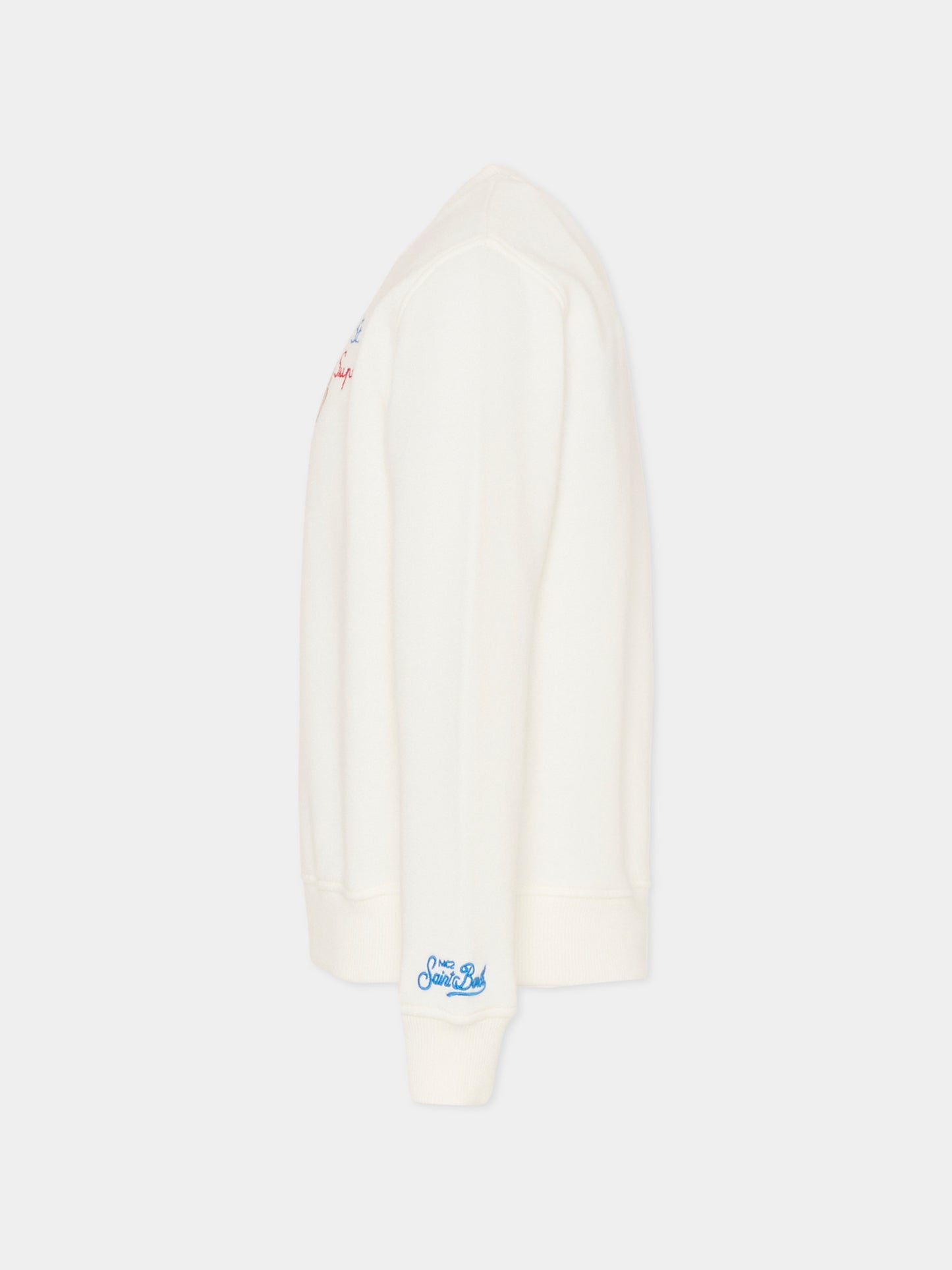 Felpa bianca per bambino con Superman,Mc2 Saint Barth,HUT0004 - 00530I