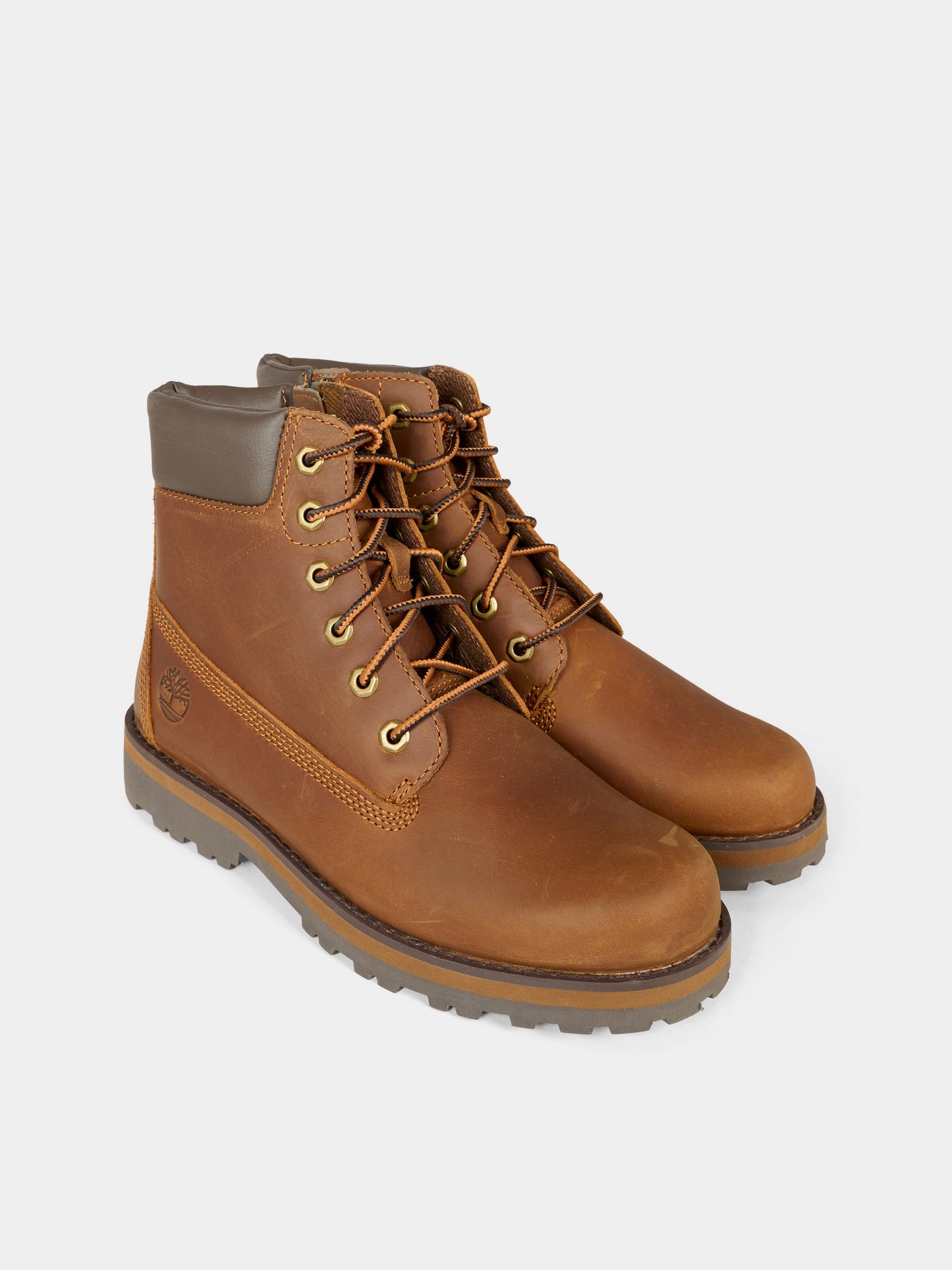 Anfibi Courma marroni per bambini con logo,Timberland,TB0A28VX3581