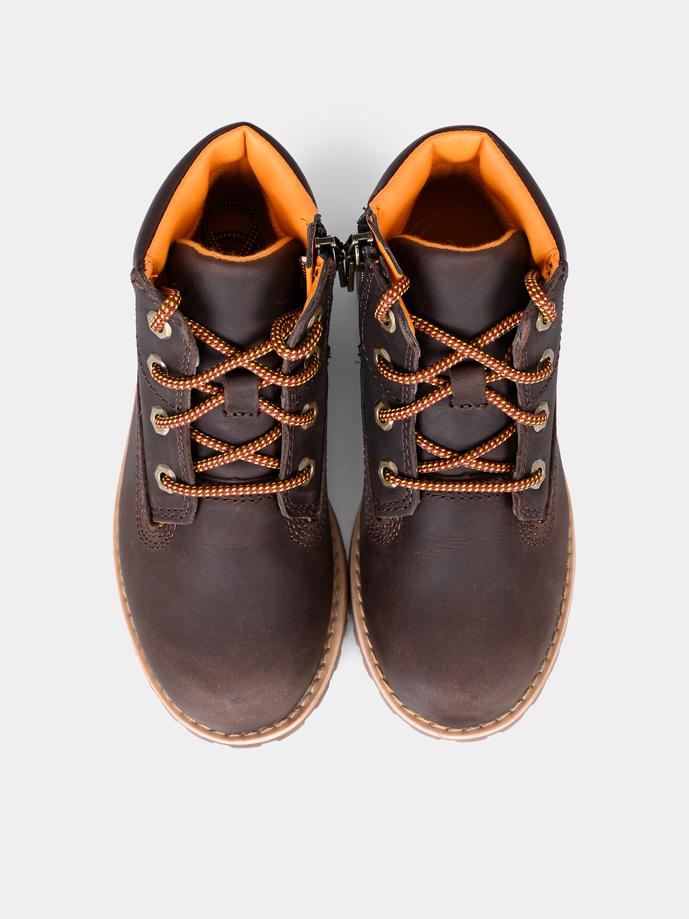 Anfibi marroni per bambini con logo,Timberland,TB1A2NC39311