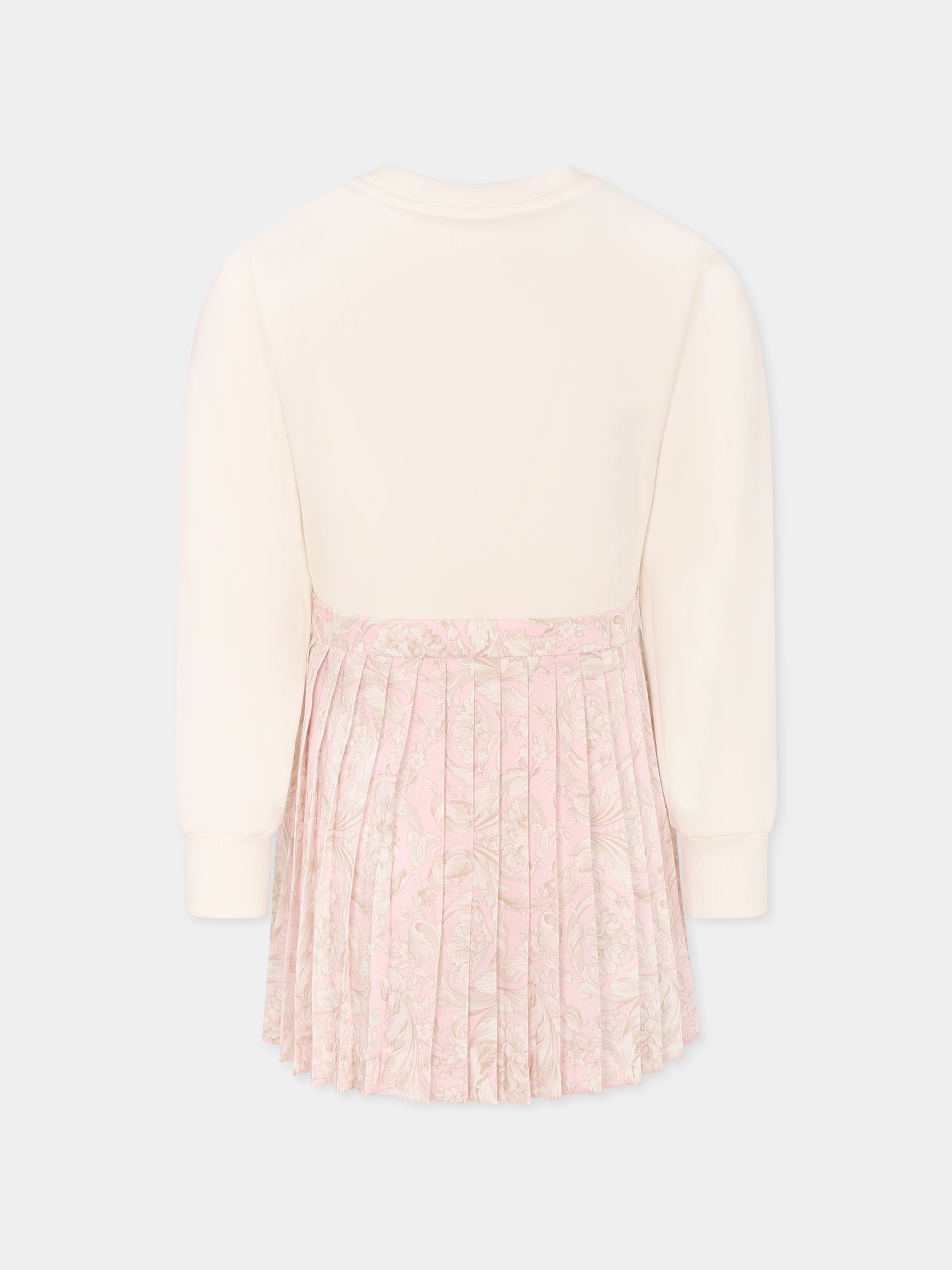 Vestito bianco per bambina con Medusa,Versace,1018610 1A13258 6WF50