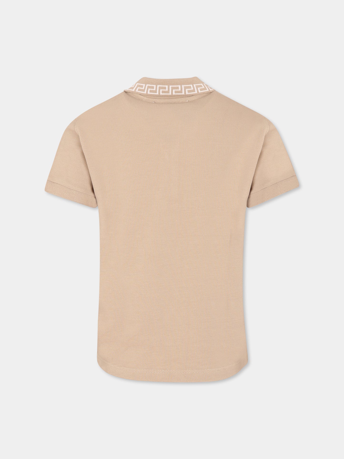 Polo beige per bambino con Medusa,Versace,1018617 1A13012 2KE30